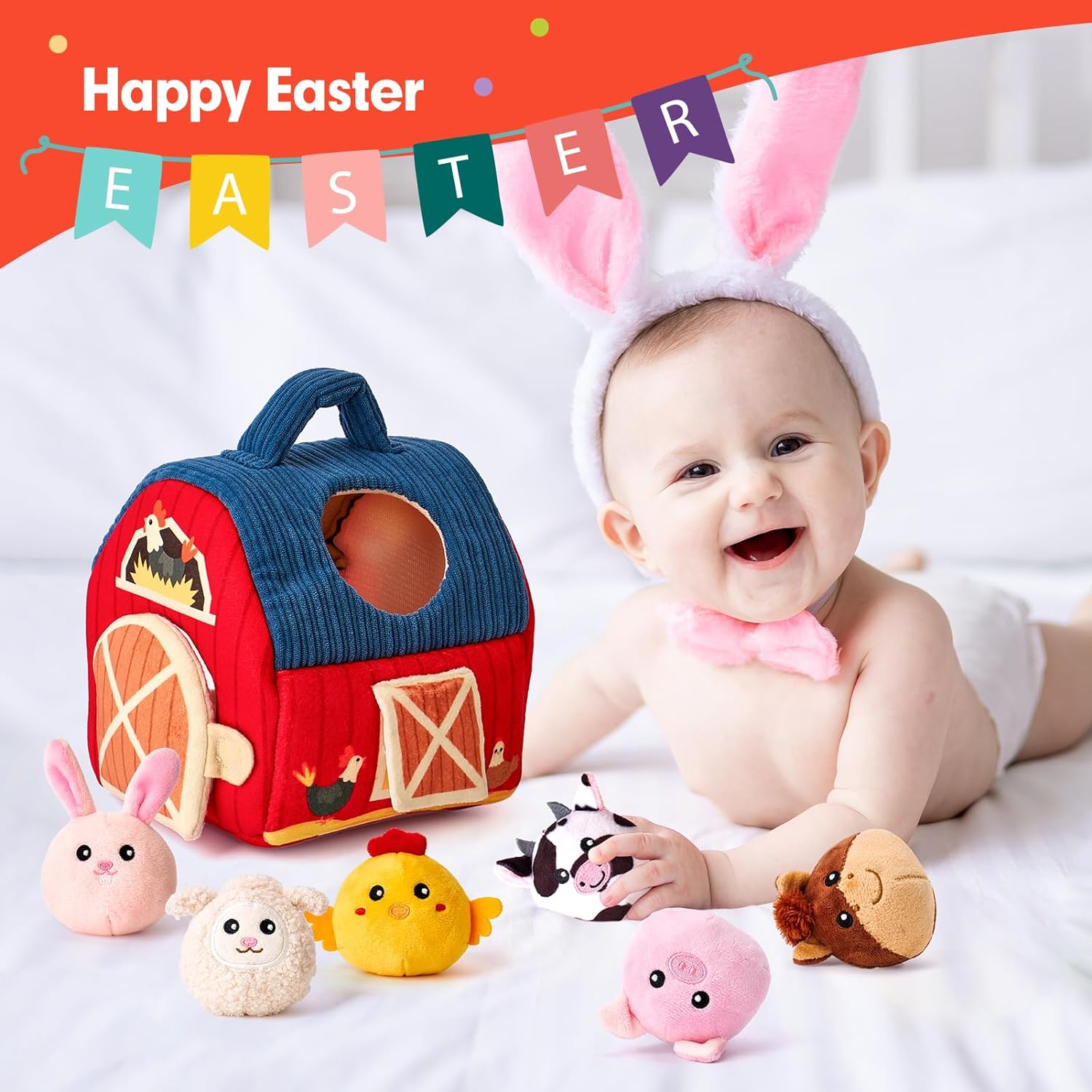 Hahaland Baby Toys 6-12 Months Farm Set