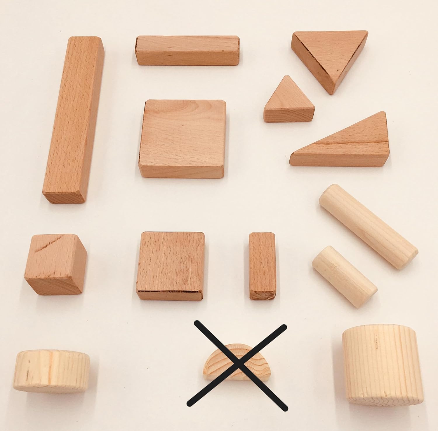 Wooden Toy Building Blocks Set of 60