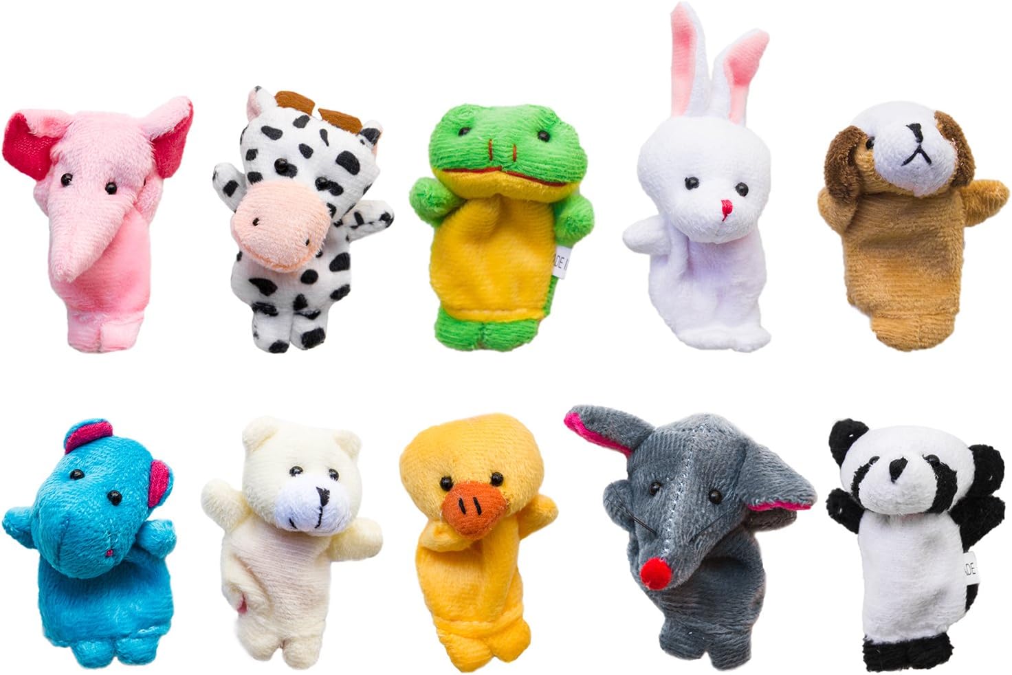 Super Z Outlet Velvet Animal Finger Puppets - 10 Set
