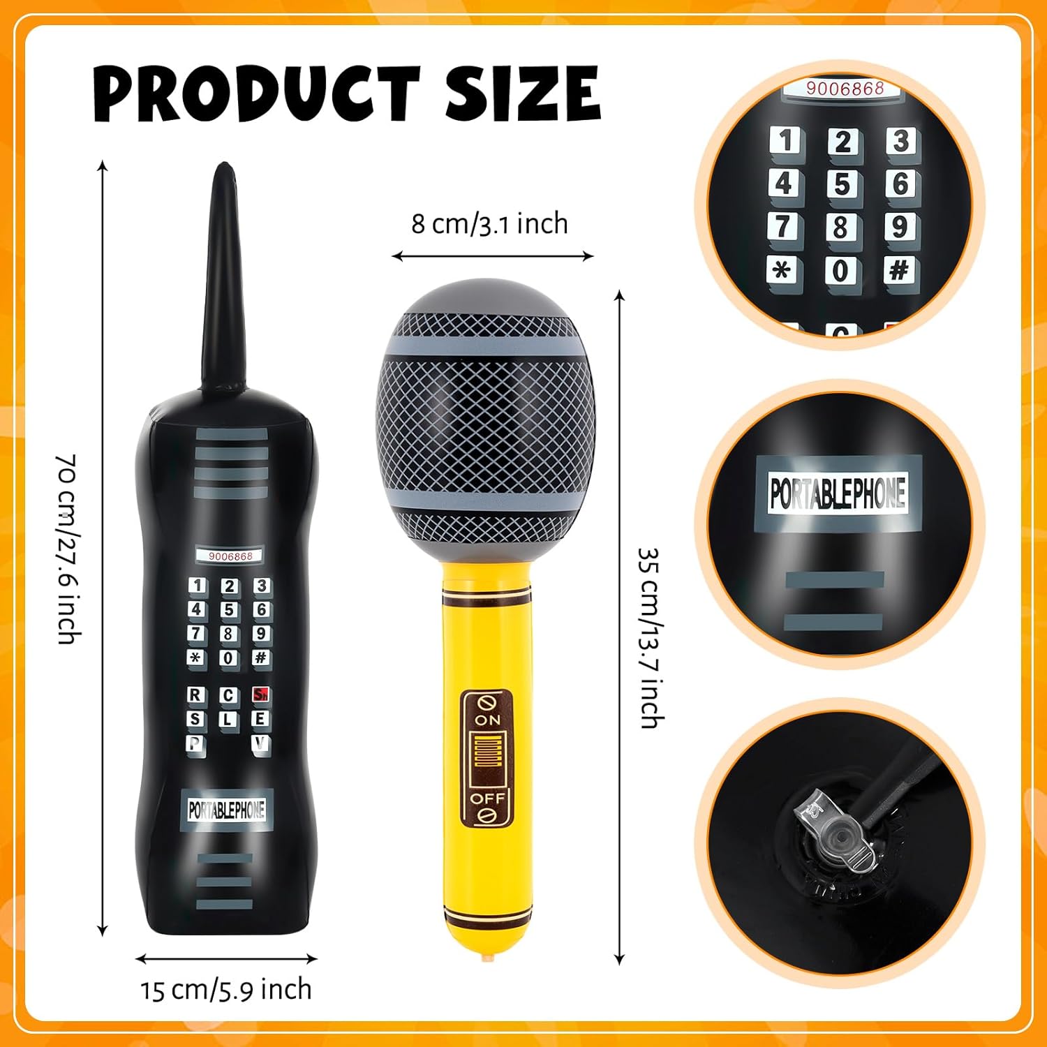 YOTHORN Retro Inflatable Phone Radio Set