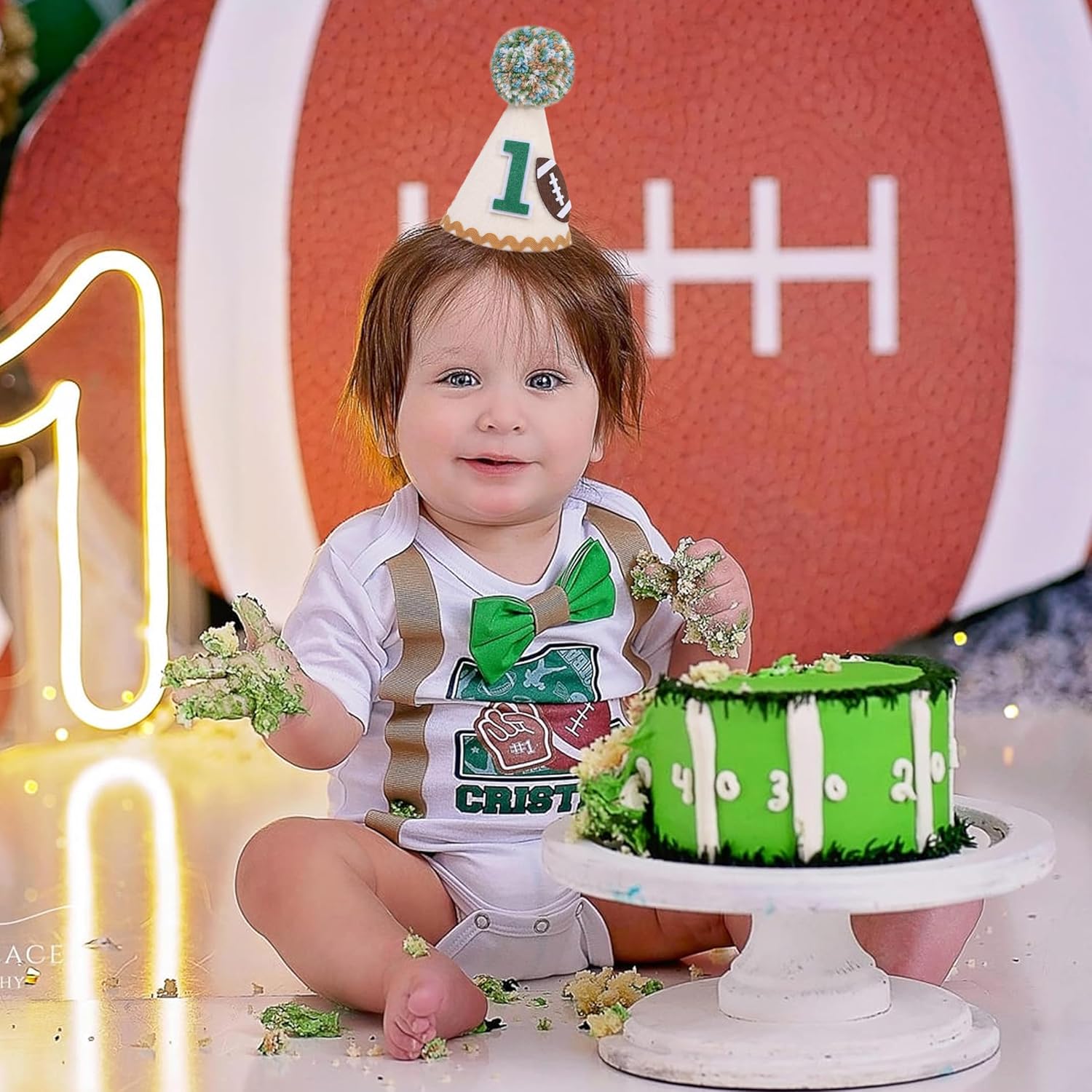 1st Birthday Football Party Hat for Boys