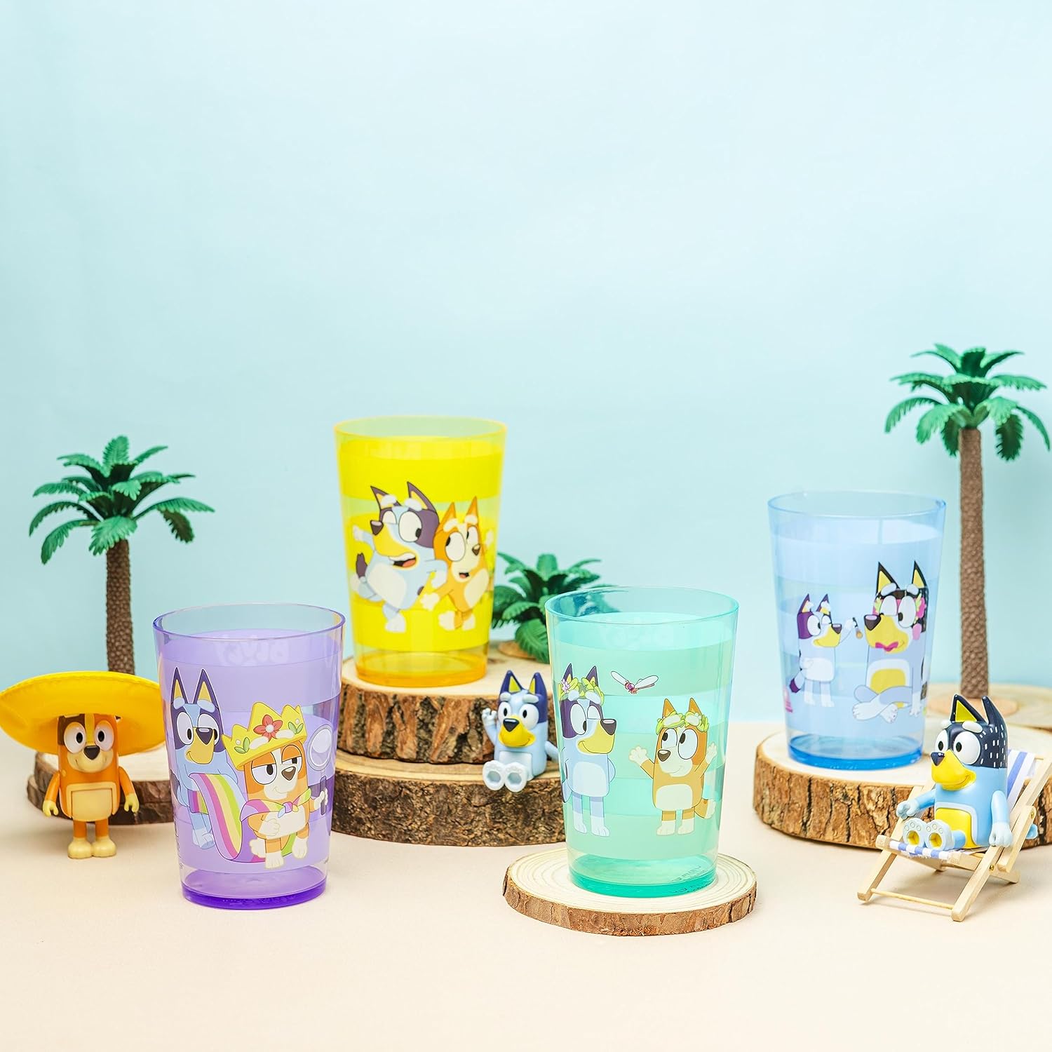 Zak Designs Bluey Nesting Tumbler Set 4-Pack
