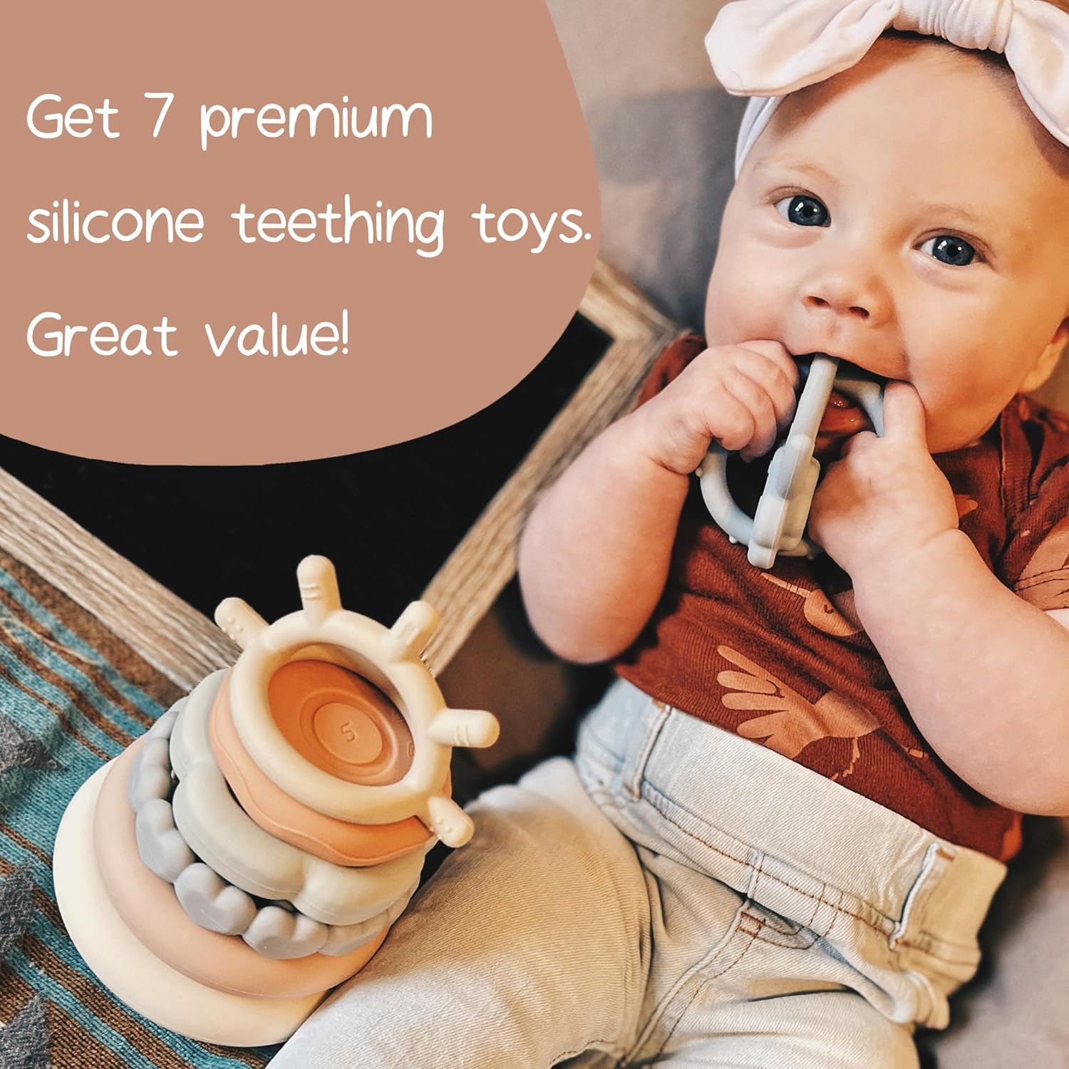 Moonkie Stacks of Circles Teething Toy Set