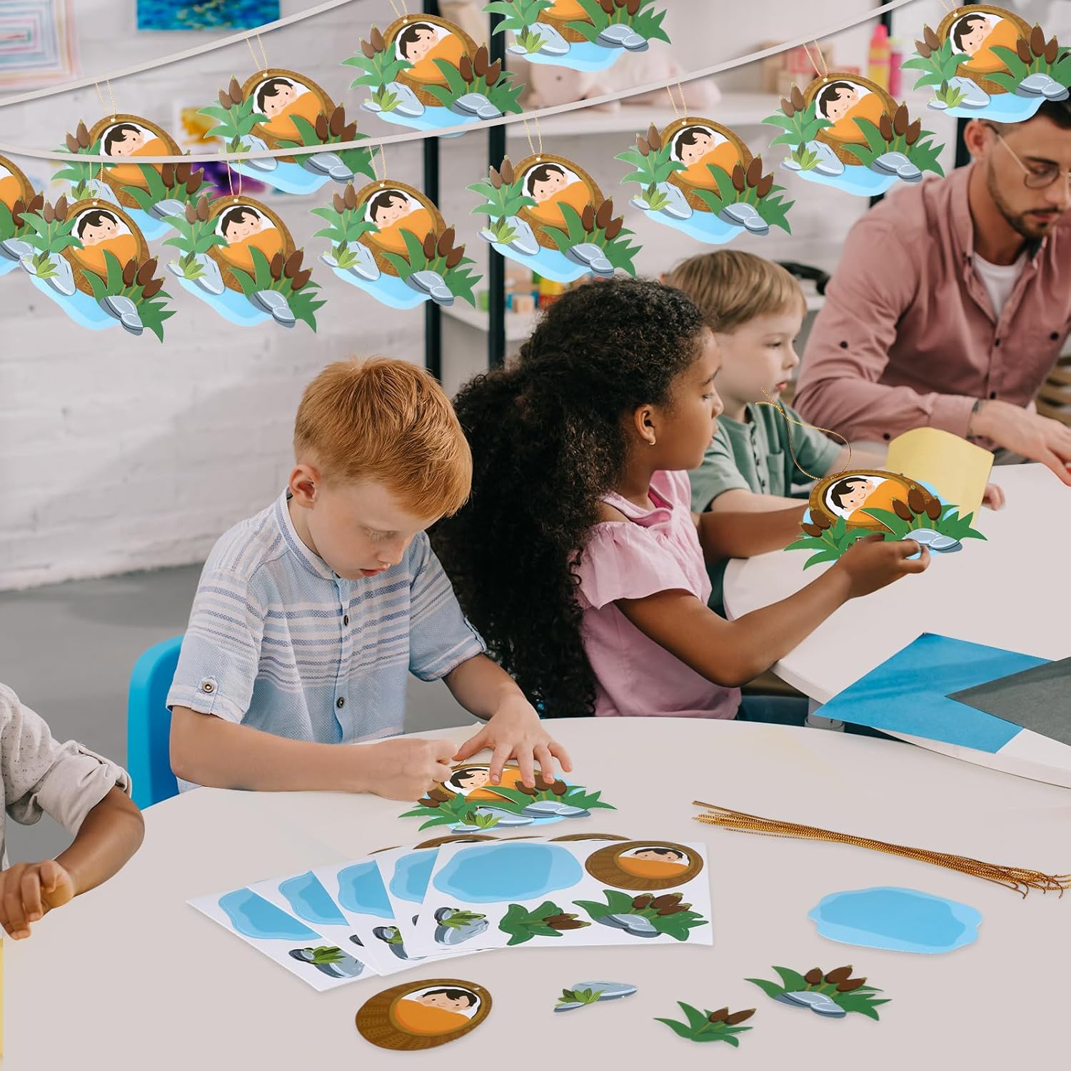 Motipuns 30 Set Passover Crafts Baby Mose Kit