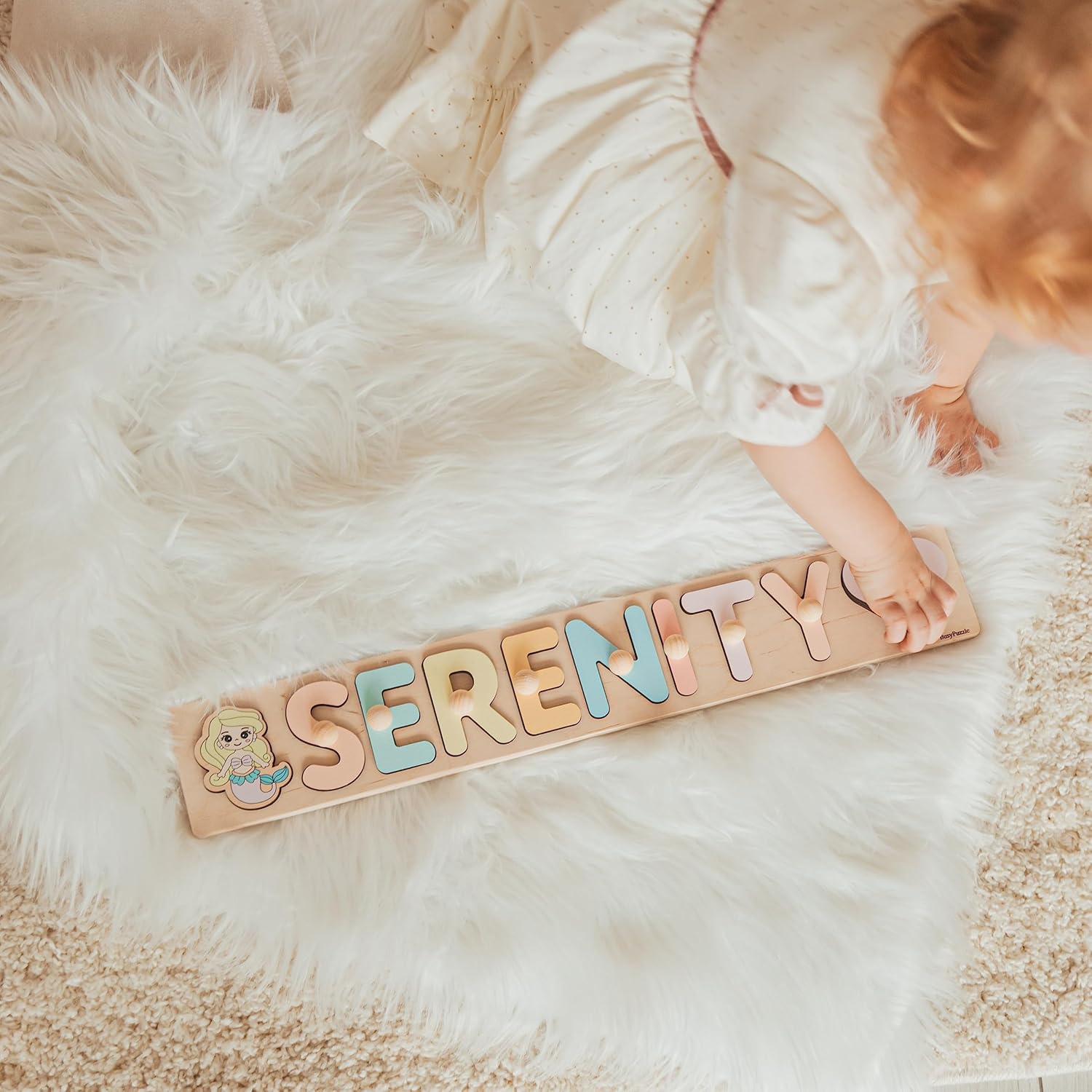 BusyPuzzle Personalized Wooden Name Puzzle