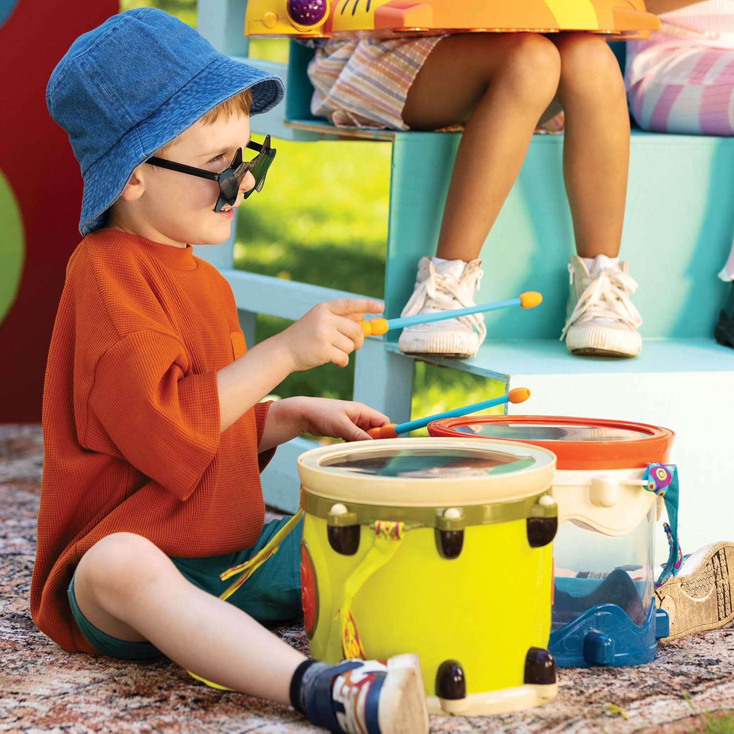 B toys Musical Instruments For Kids Portable Drum Set