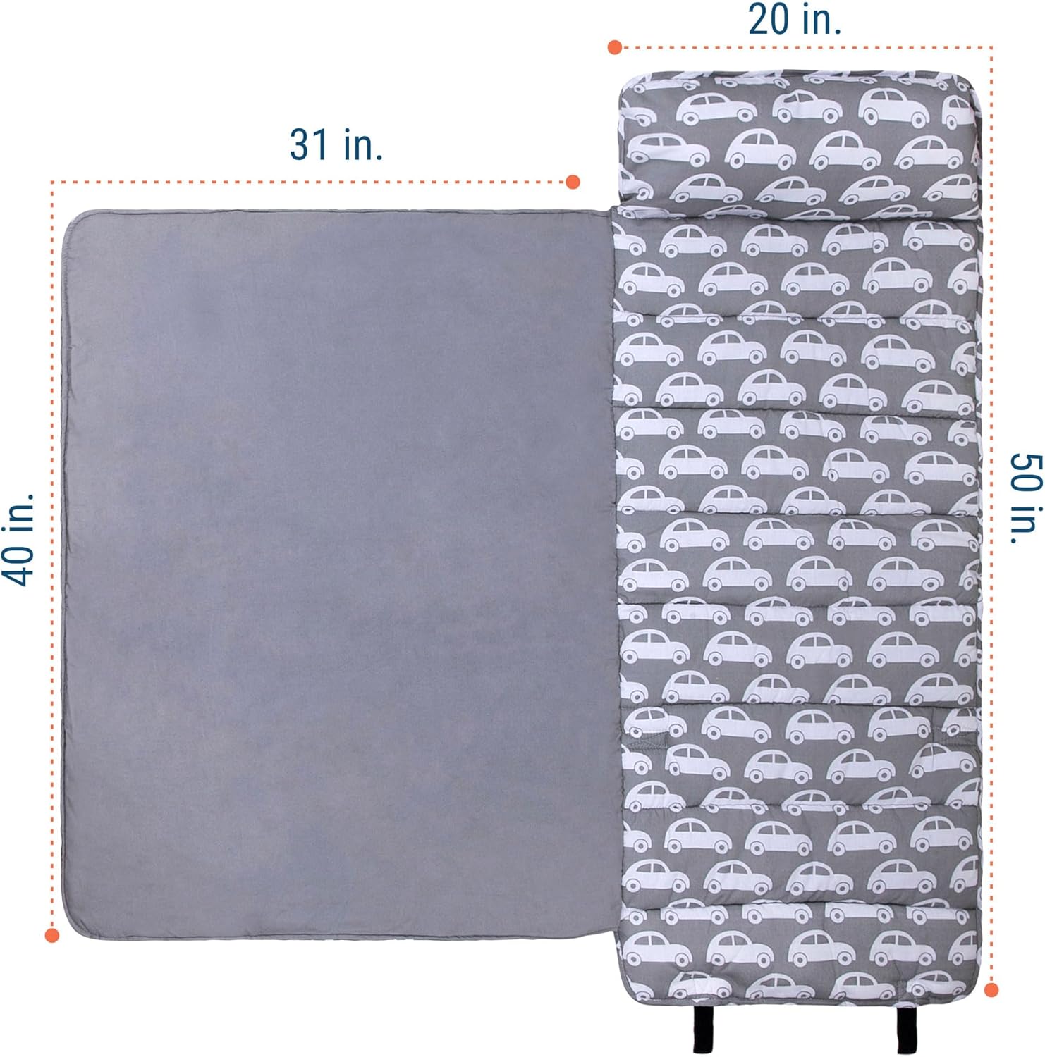 Wildkin Kids Nap Mat with Pillow - Cozy Sleep Mat for School Travel