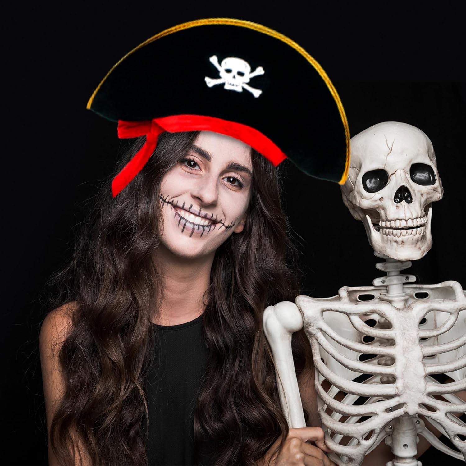 D-Fokes Pirate Captain Costume Cap with Eye Patch