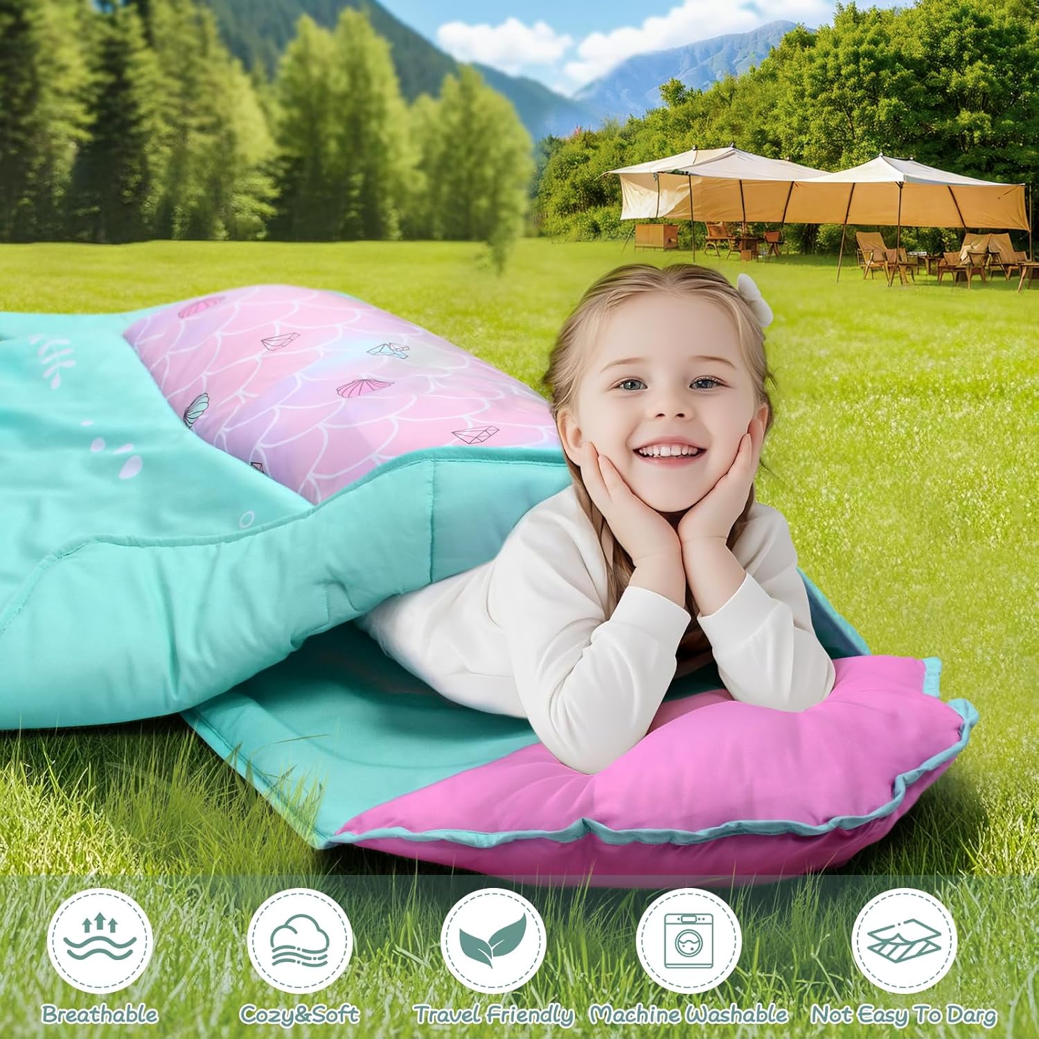 Cloele Toddler Nap Mat with Pillow and Blanket