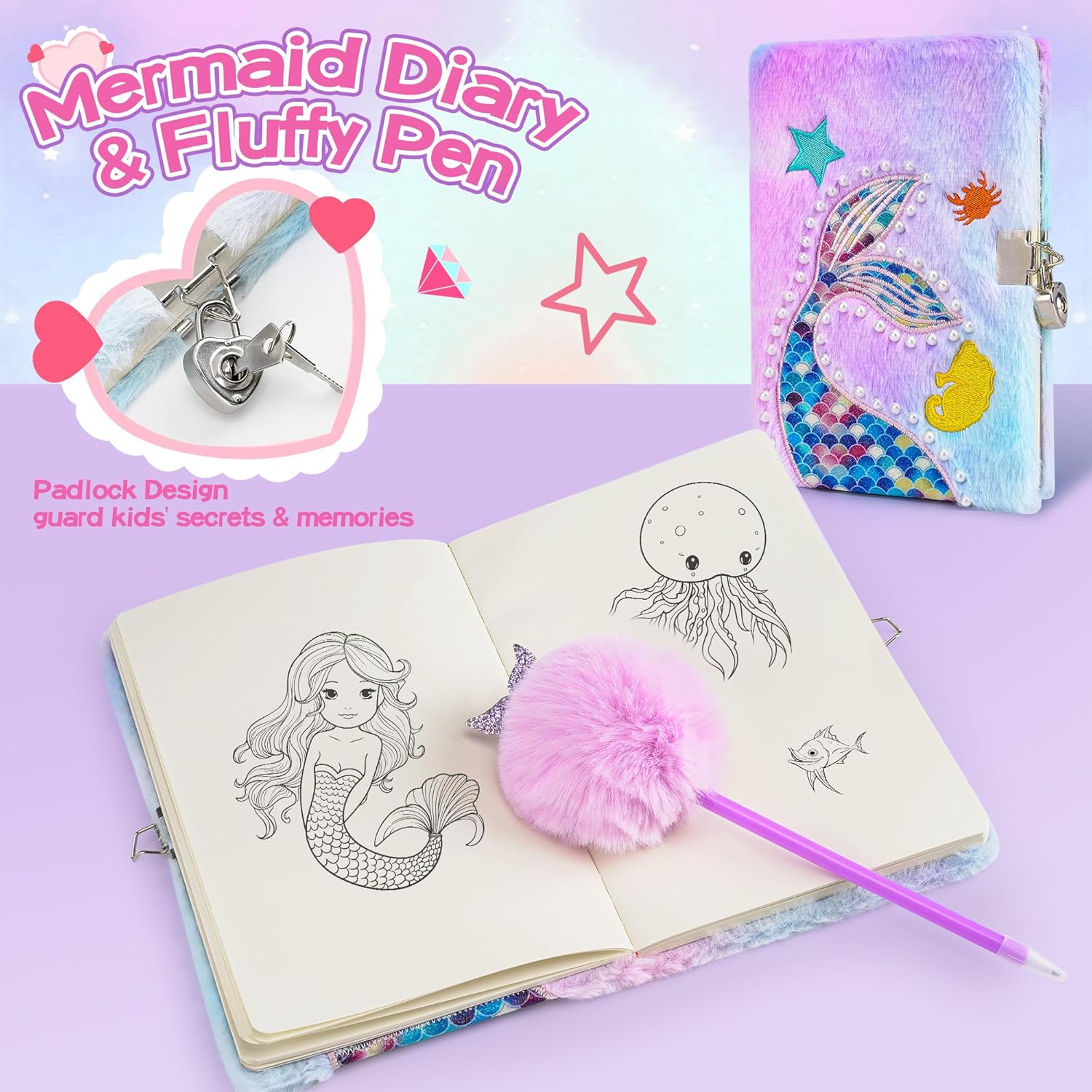 Cherry Tale Mermaid Gift Set for Girls 4-10
