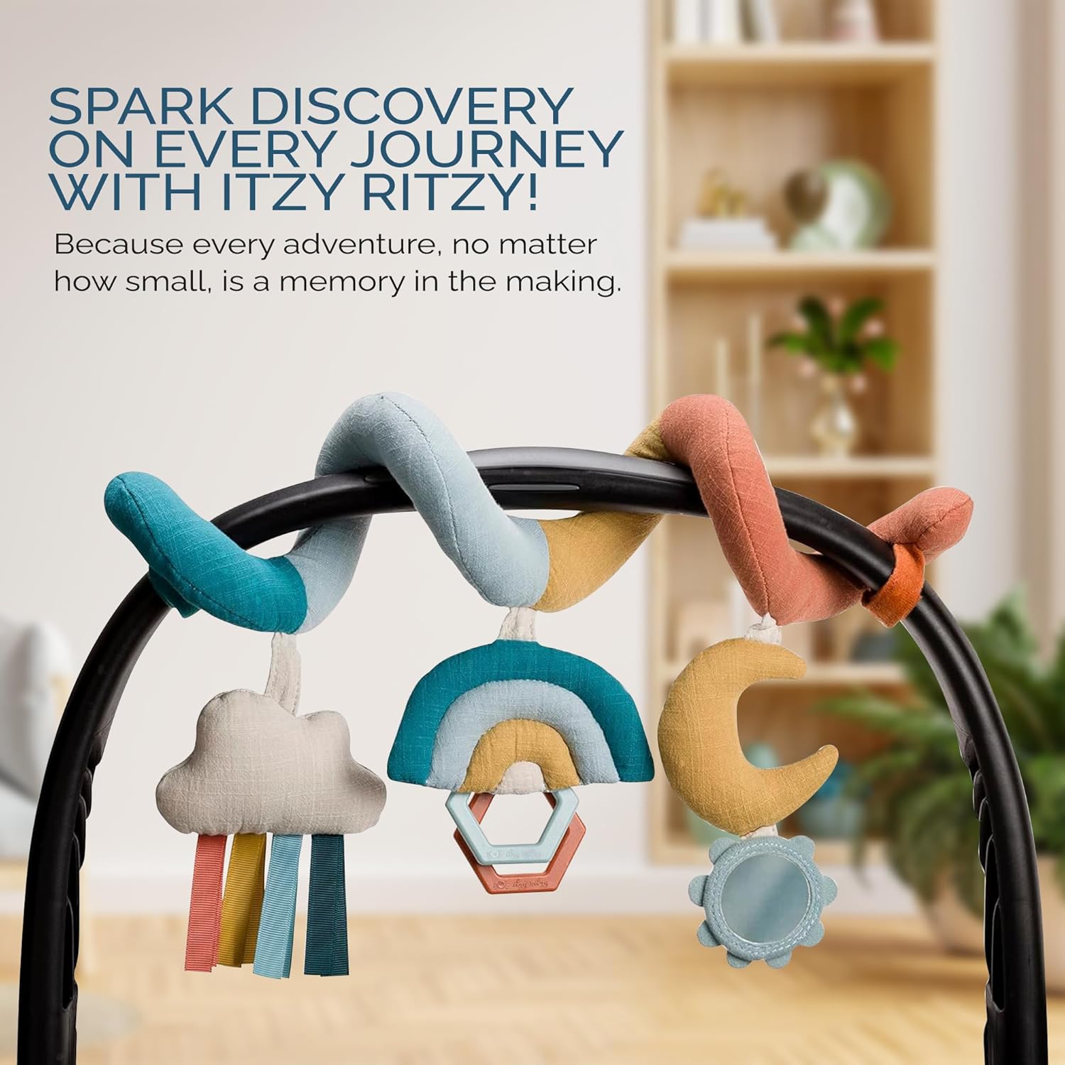 Itzy Ritzy Spiral Car Seat Stroller Toy - Rainbow
