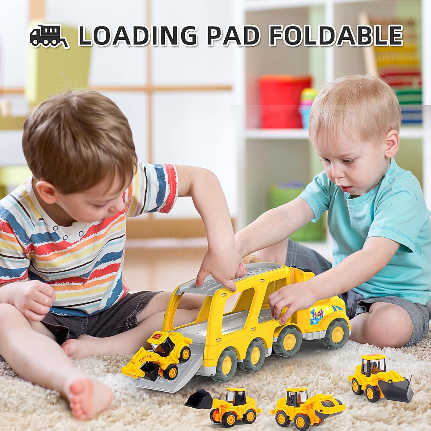 Veslier 5 in 1 Construction Truck Toy for Kids 1-6 Years