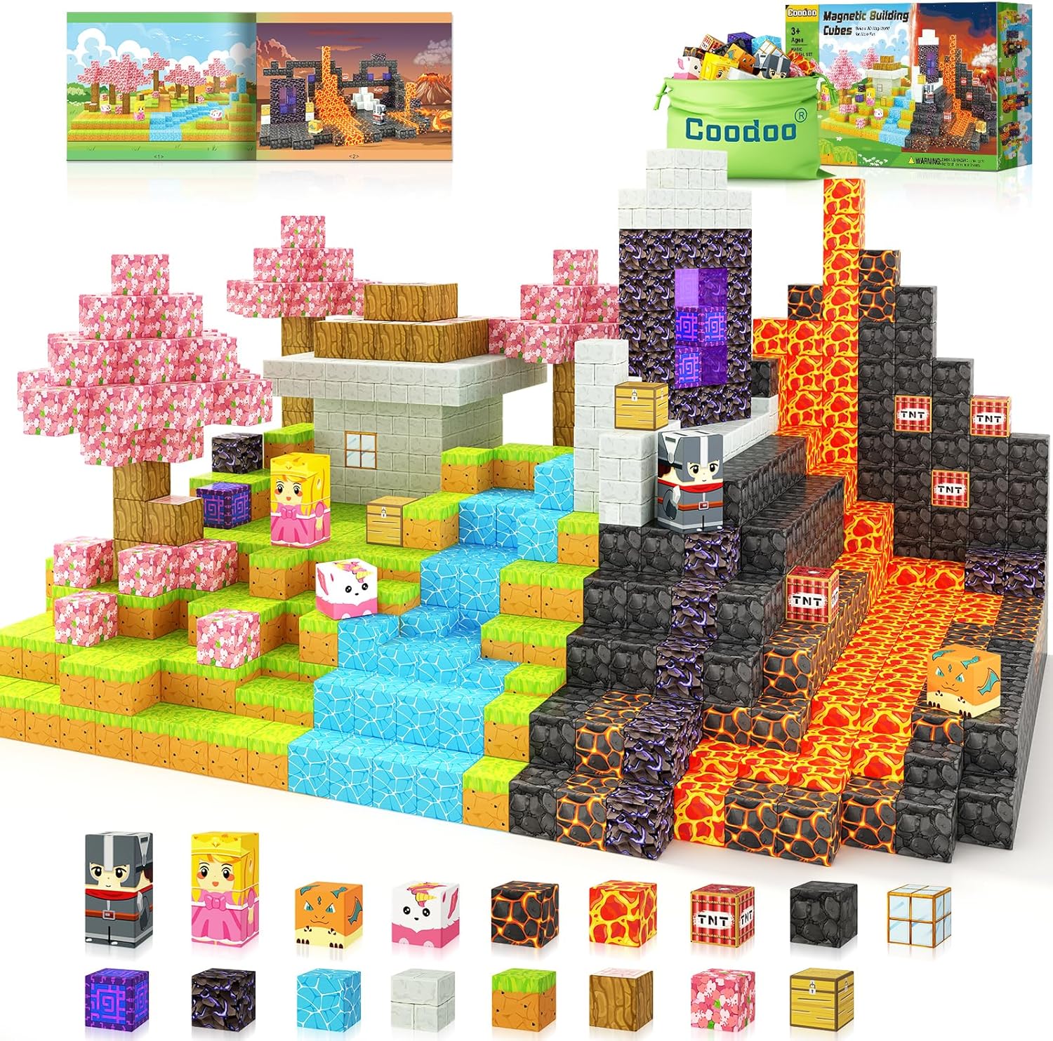 Coodoo Magnetic Blocks - 84PCS Portal World Magic Set