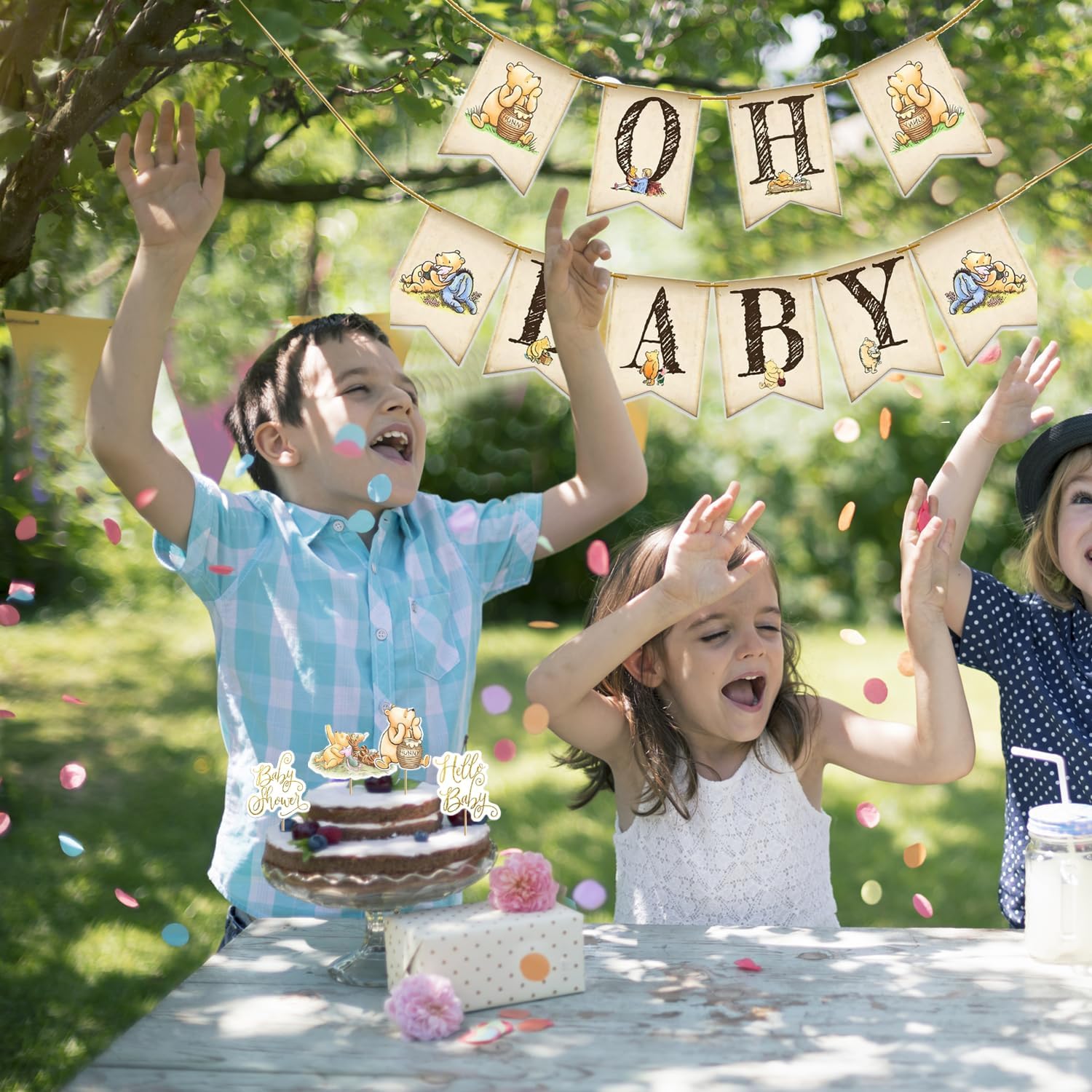 16PCS Classic Winnie Centerpieces for Baby Showers