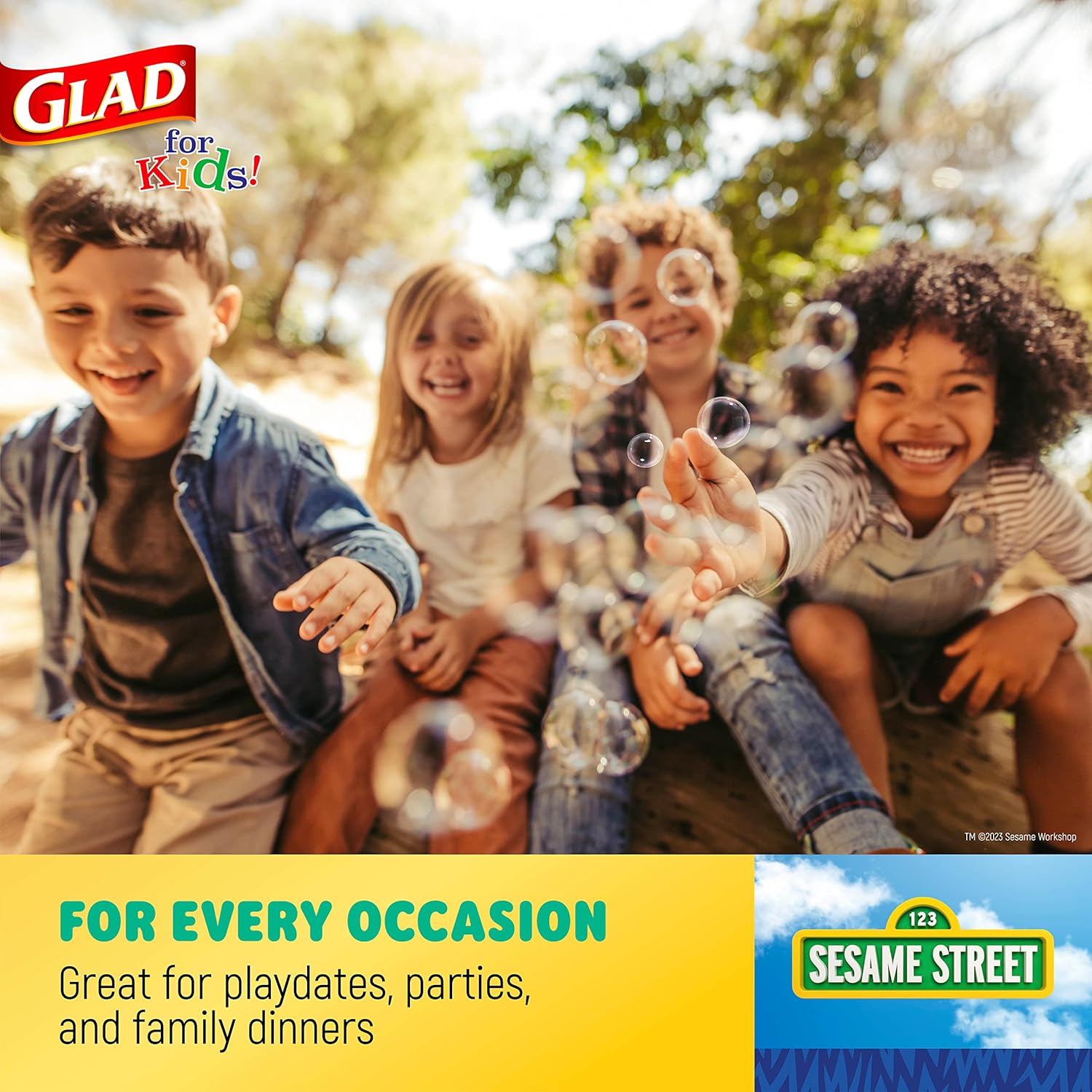 Glad for Kids Sesame Street Paper Plates 48ct
