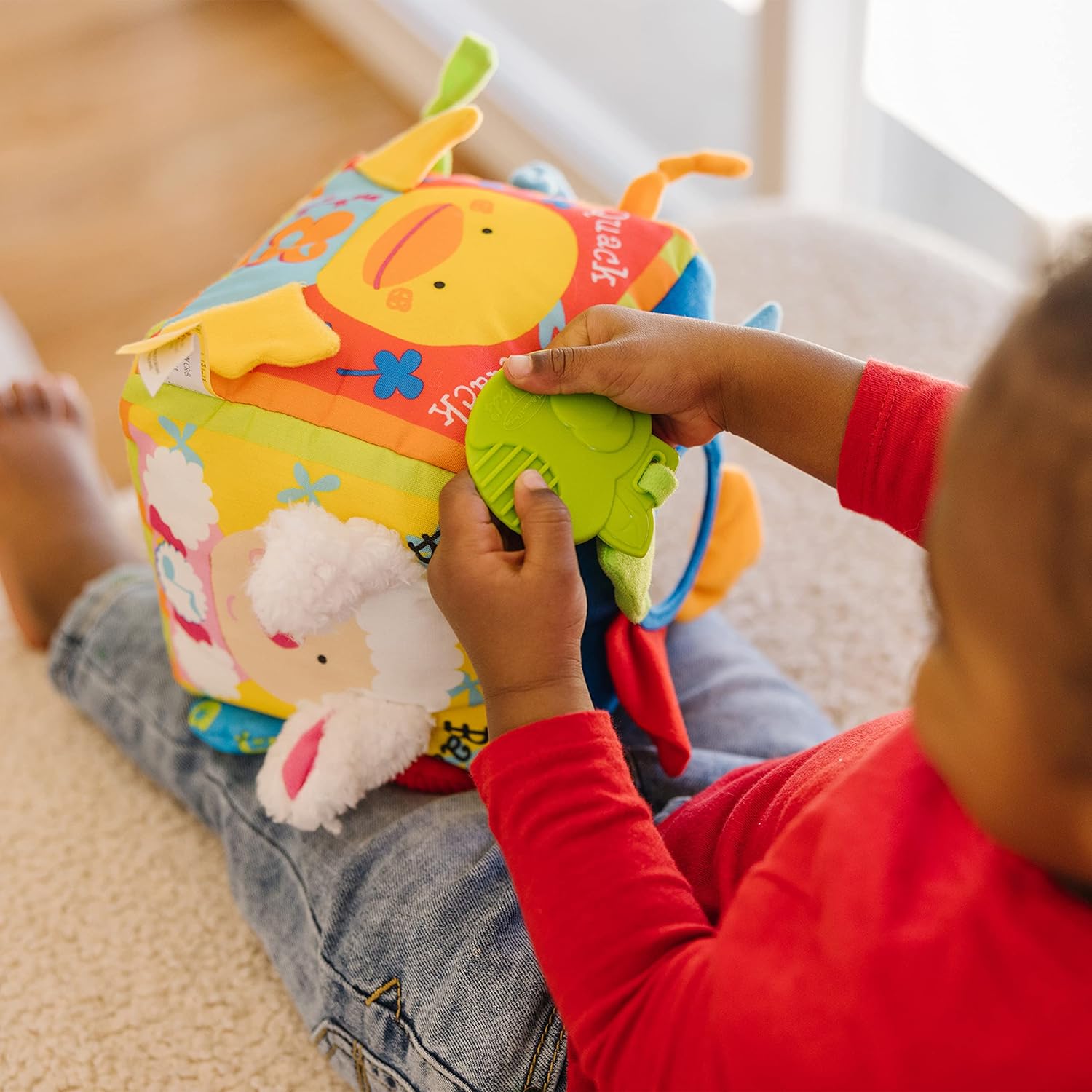 Melissa Doug Musical Farmyard Cube Baby Toy