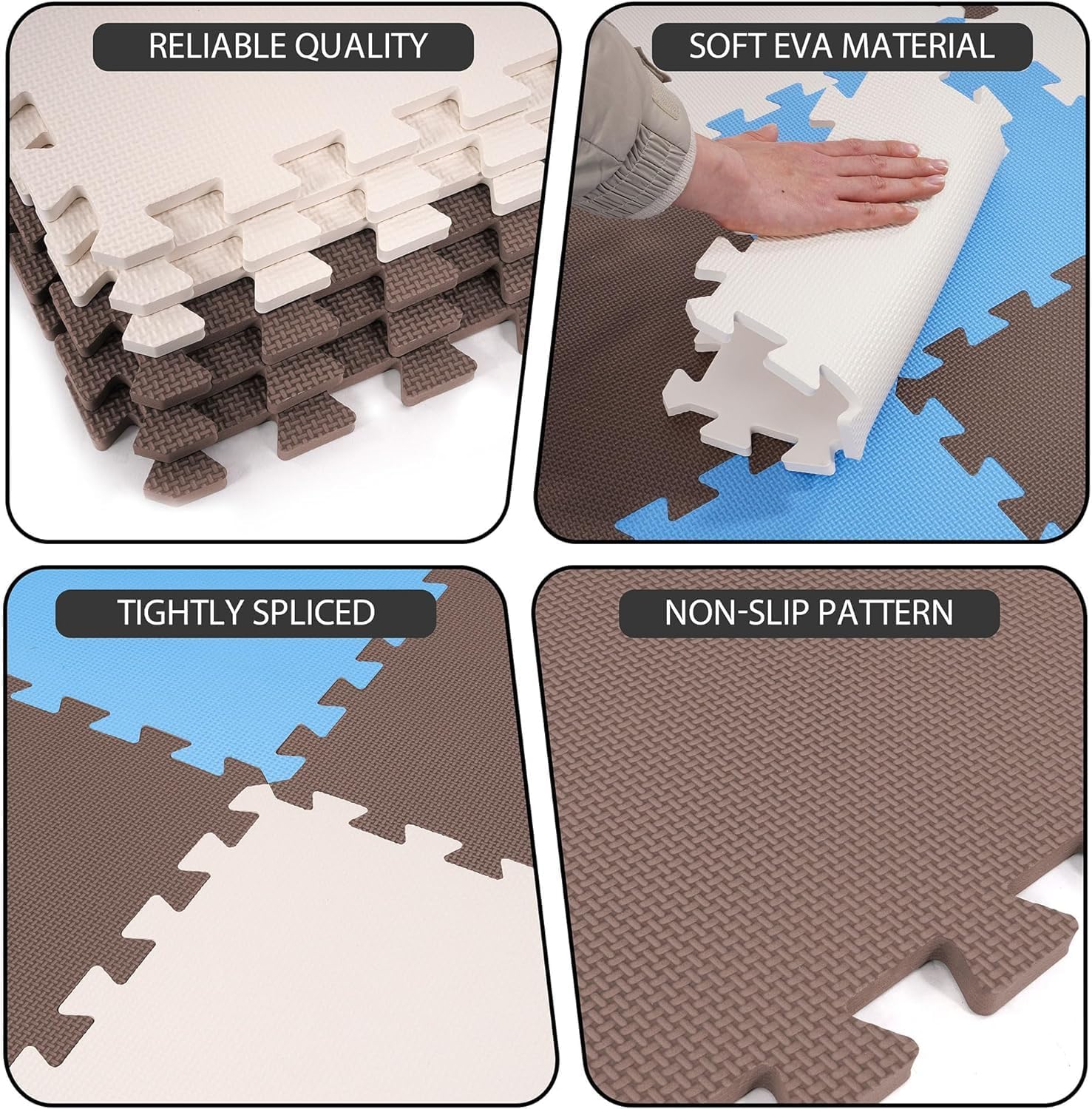 BalanceFrom Puzzle Play Mat Set - 36 Tiles Non-Slip Thick
