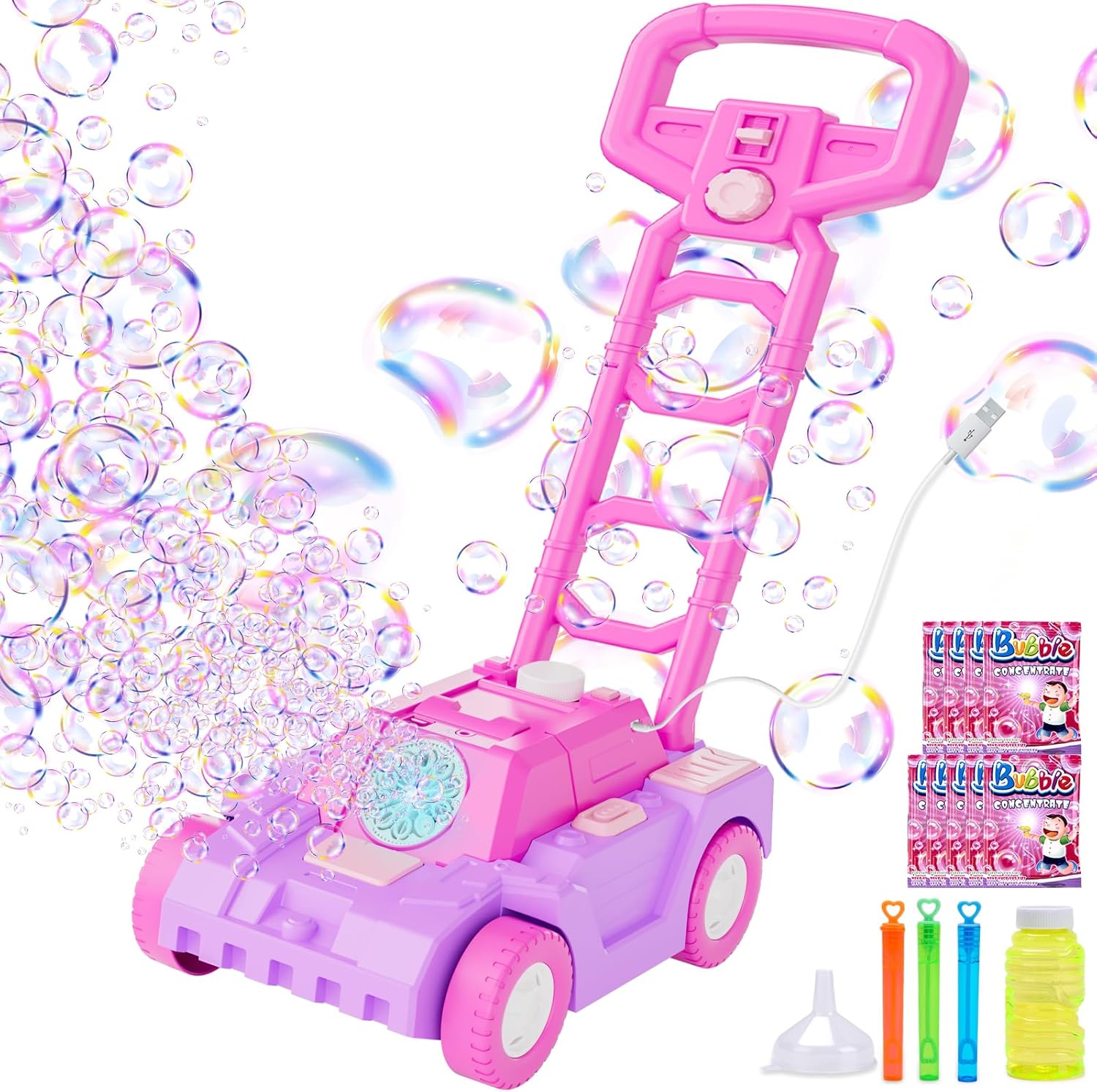 SHCKE Bubble Lawn Mower for Toddlers 1-3 Years 1