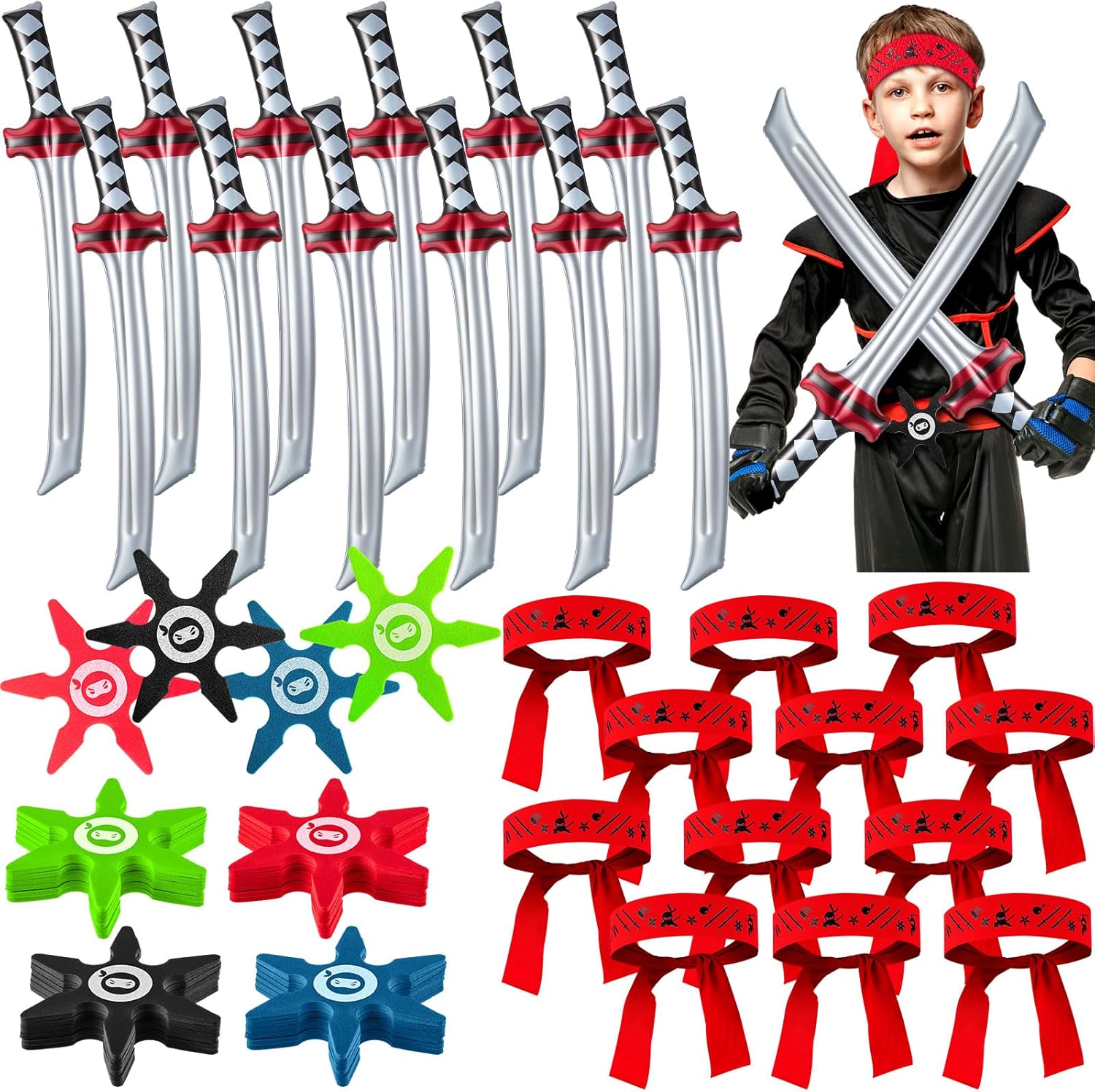 Deekin 48 Pcs Ninja Party Favor Pack
