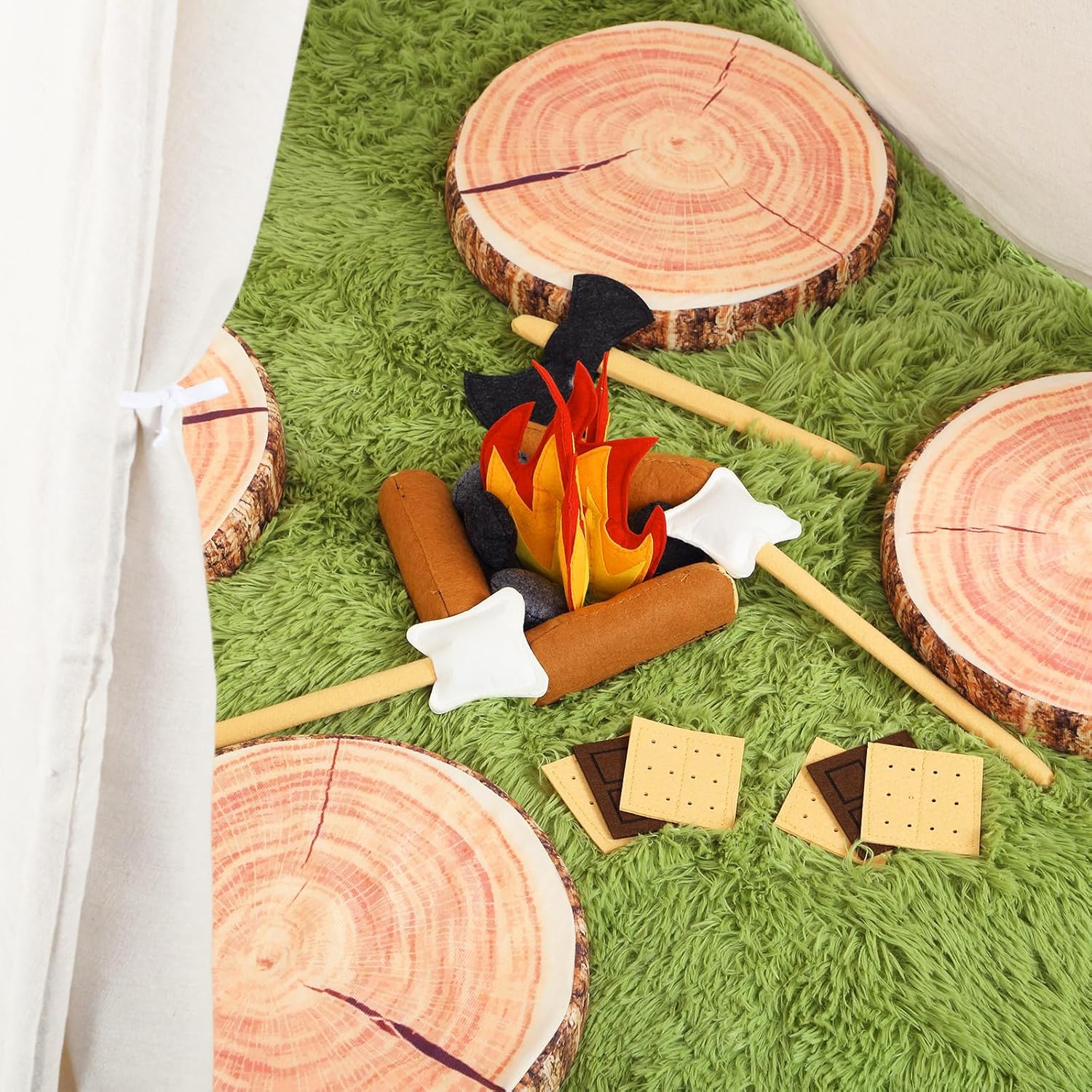 Kigley 27 Pcs Pretend Camping Play Set for Kids