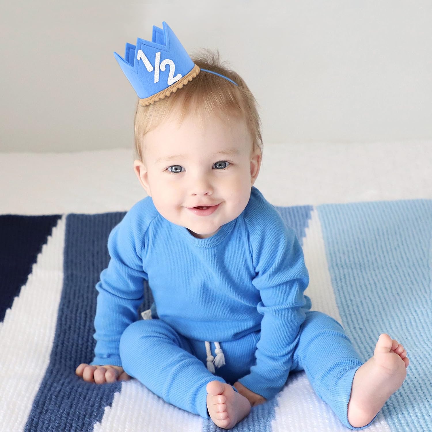 SYESQL Half Birthday Crown Hat for Baby Girls Boys