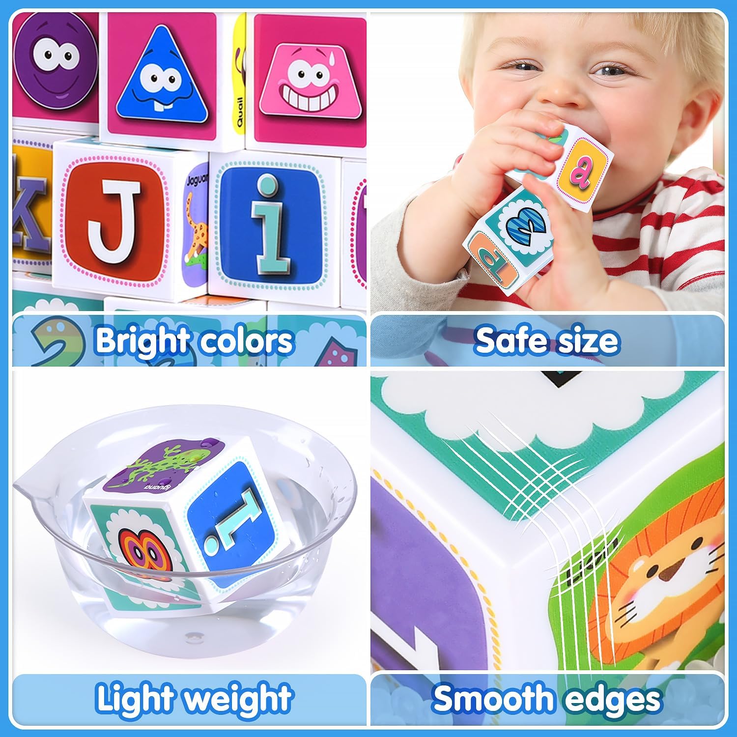PLAY ABC Stacking Blocks 28PCS for Toddlers 1-3