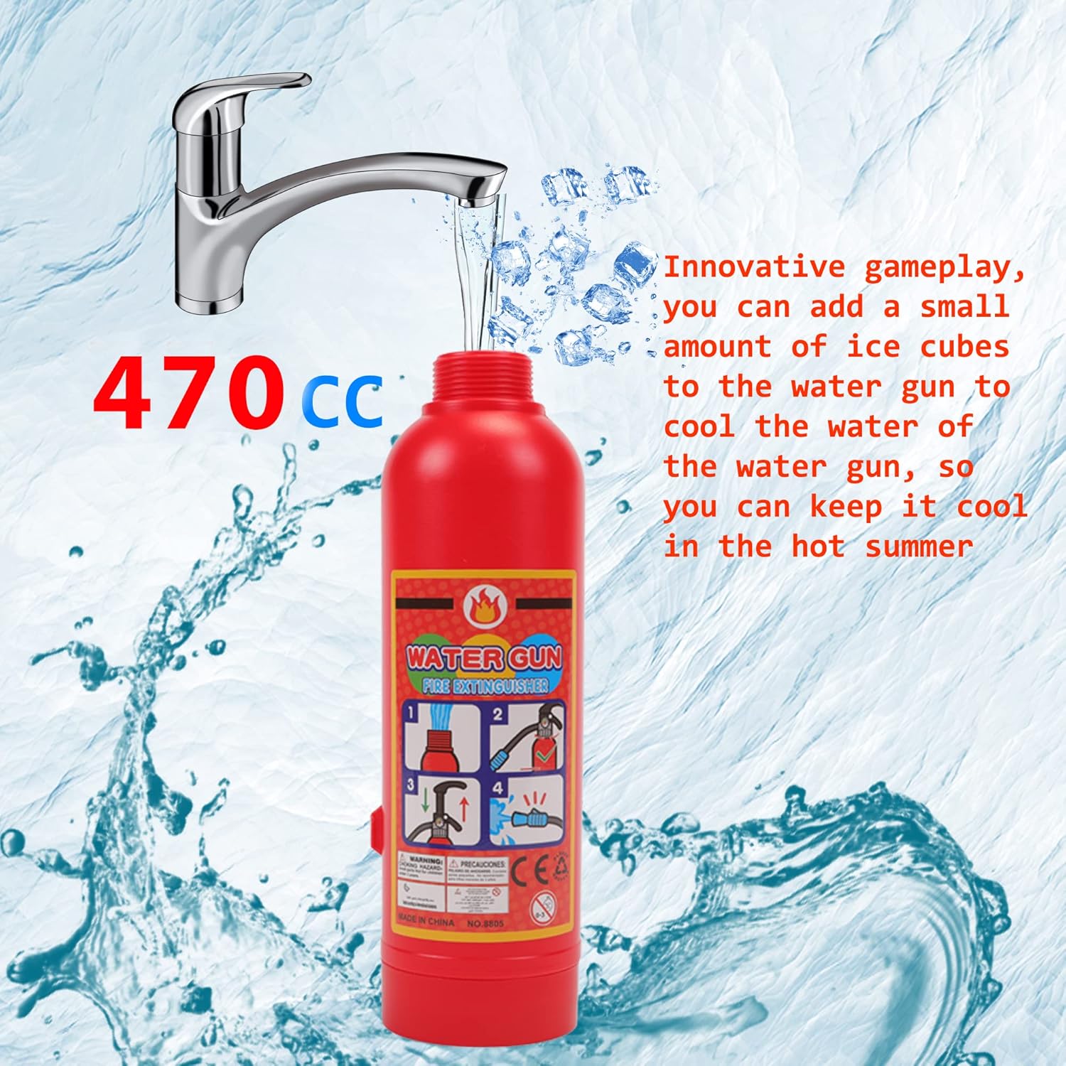CAZOYEE 2 Pack Fire Extinguisher Role Play Toys for Kids