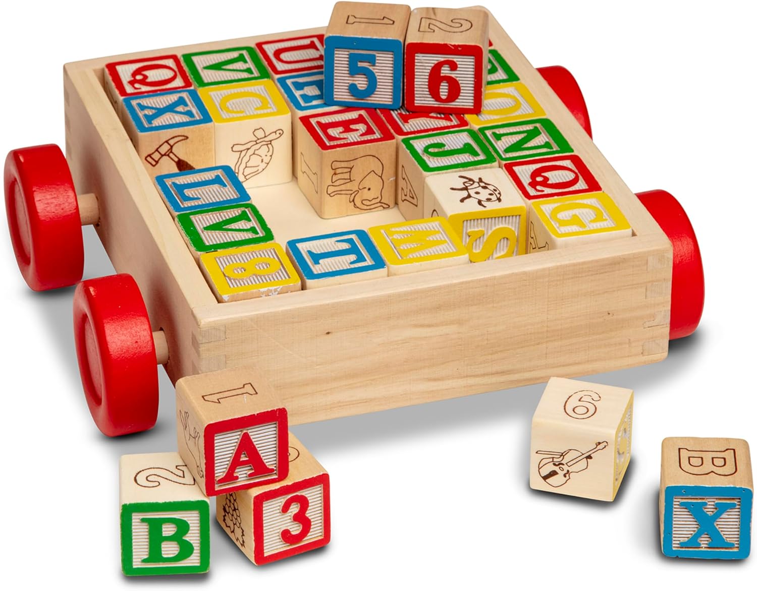Melissa Doug Classic ABC Wooden Block Set