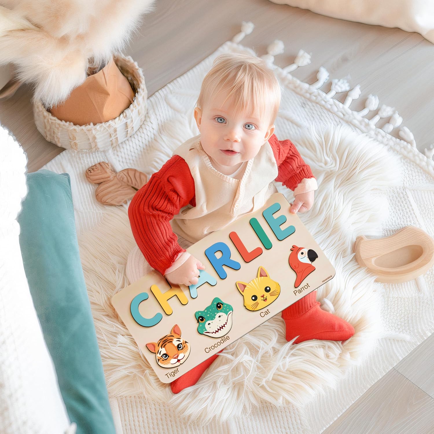 Nevandora Baby Personalized Name Puzzle Toy