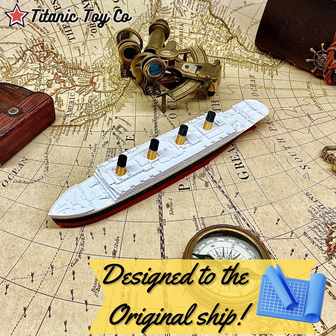 Titanic Bath Boat Toy - 8 Inch Historically Accurate Replica