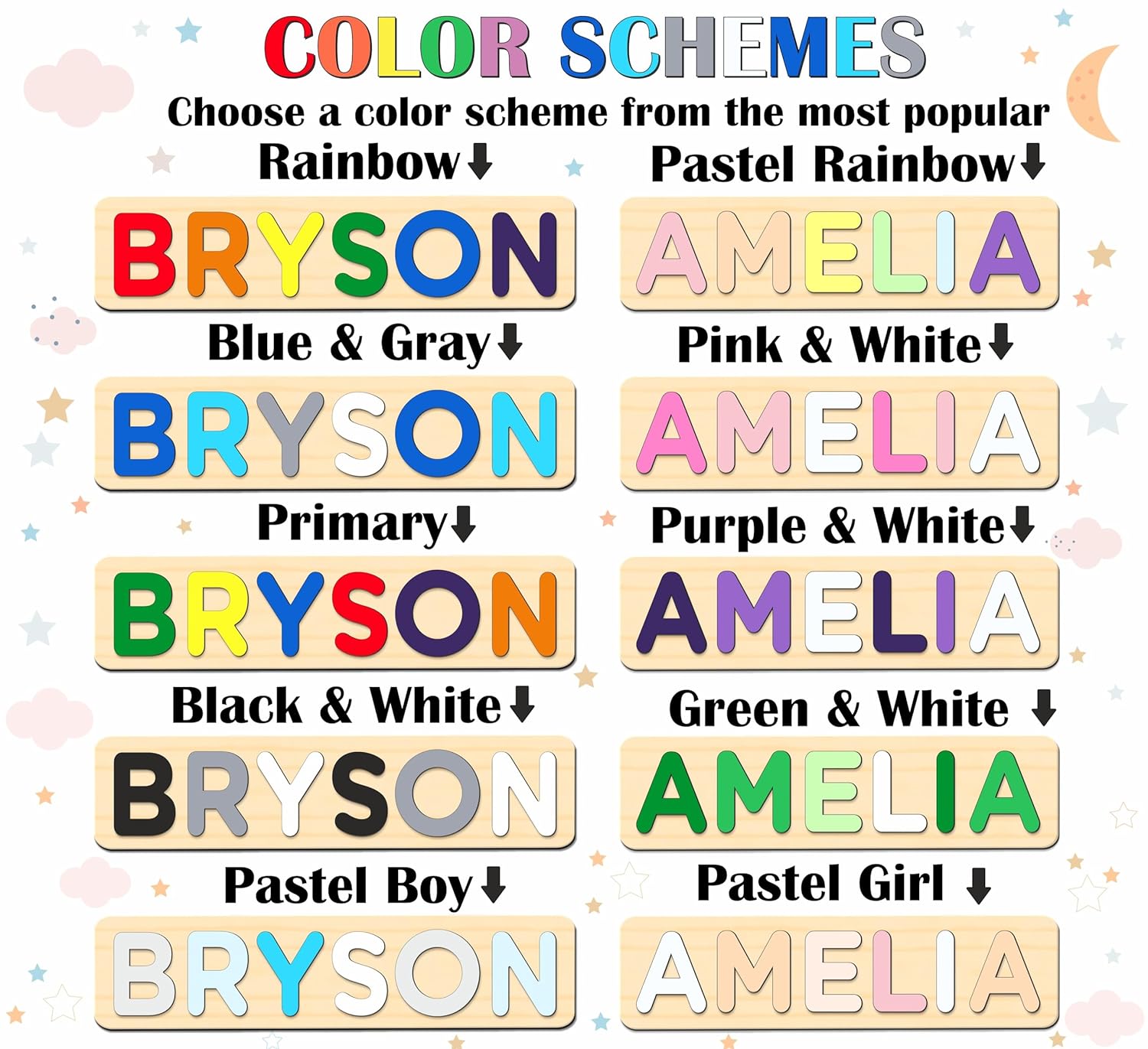 Personalized Wooden Name Puzzle for Kids 1