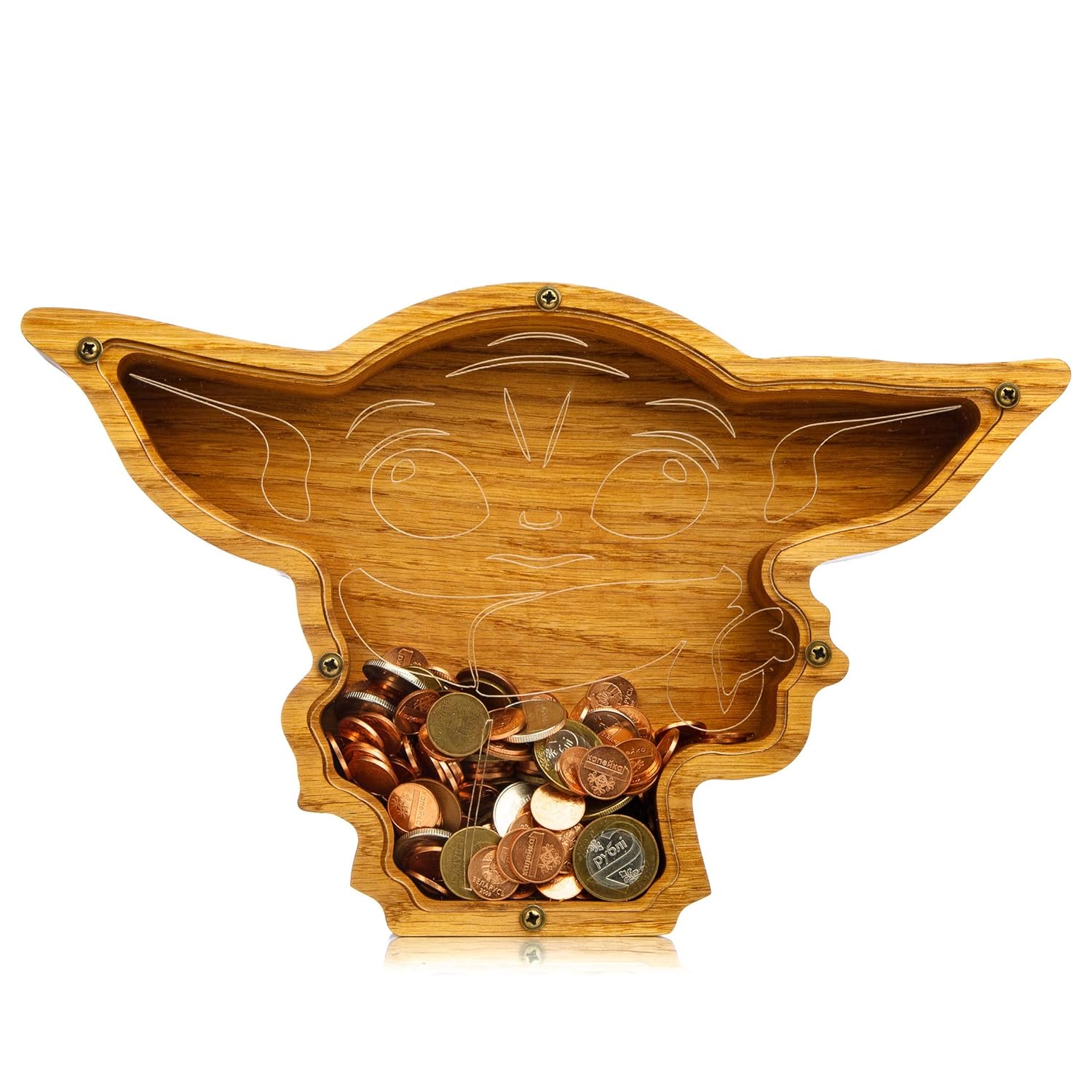 Wood Piggy Bank Alien Montessori Kids Money Box
