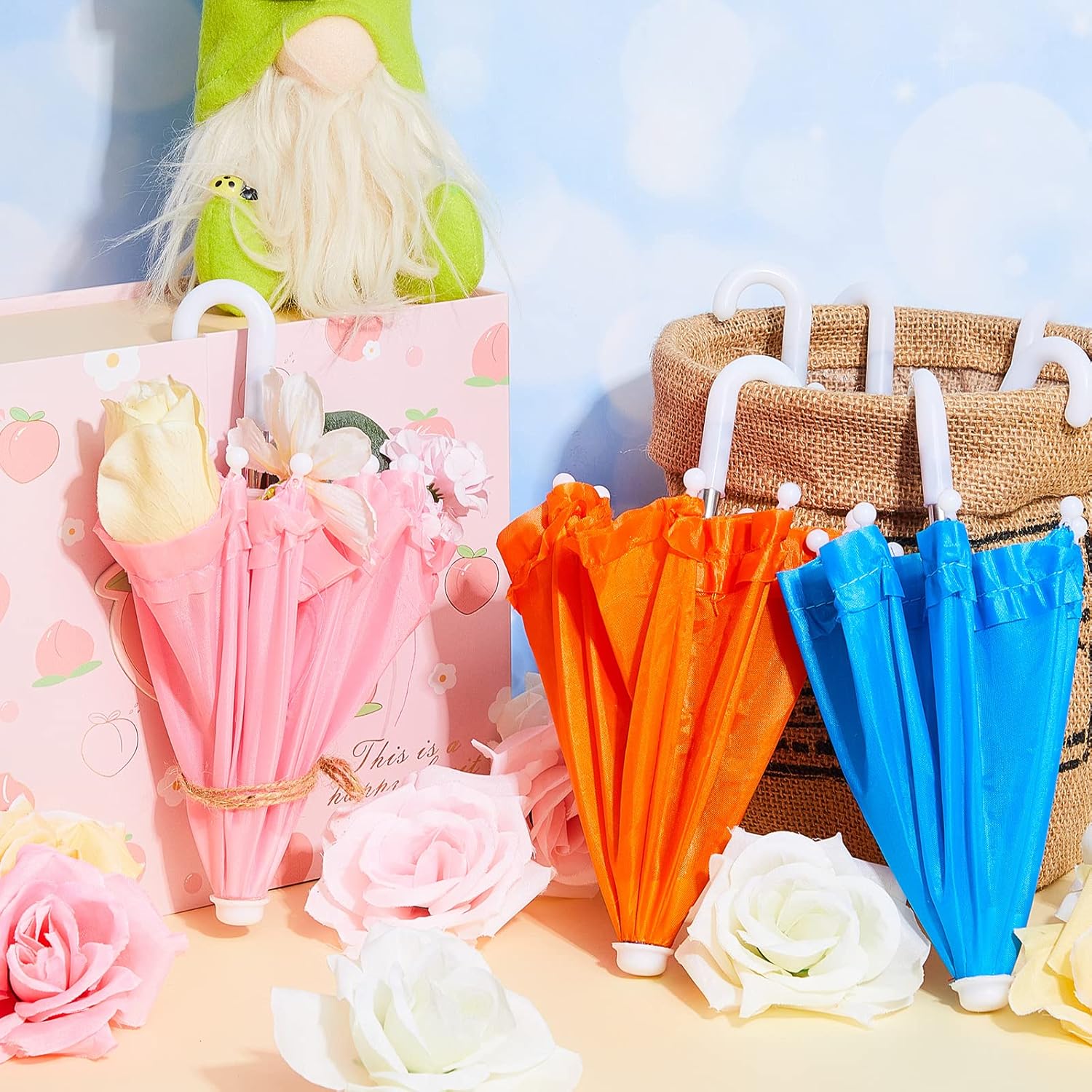 Eccliy Mini Doll Umbrella 118 Inch 16 Scale Decorations