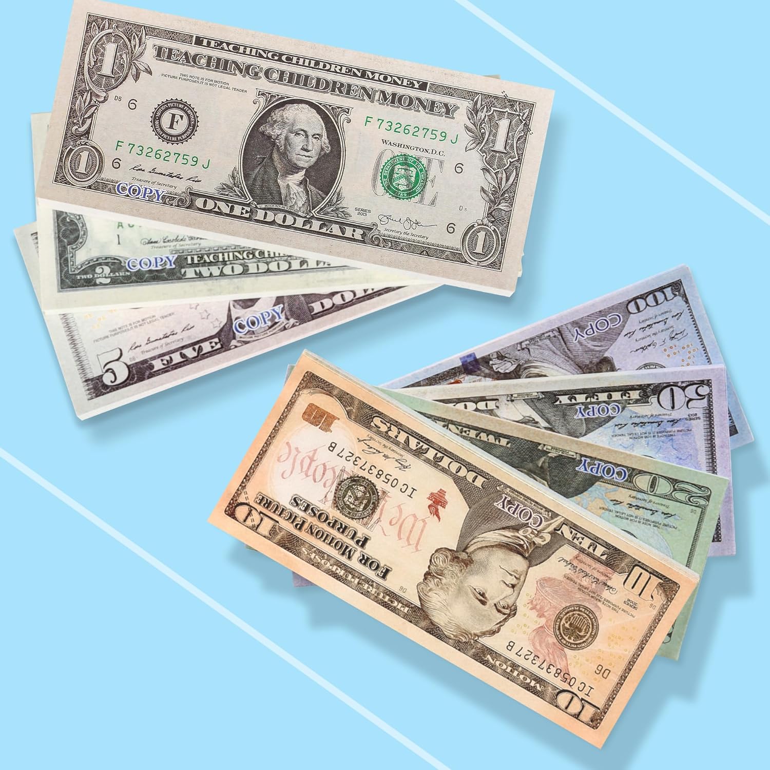 Wadoaf 420 Piece Play Money Set for Board Games and Magic