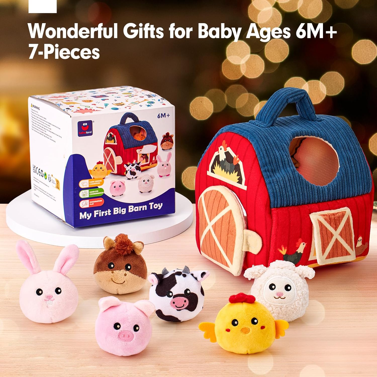 Hahaland Baby Toys 6-12 Months Farm Set