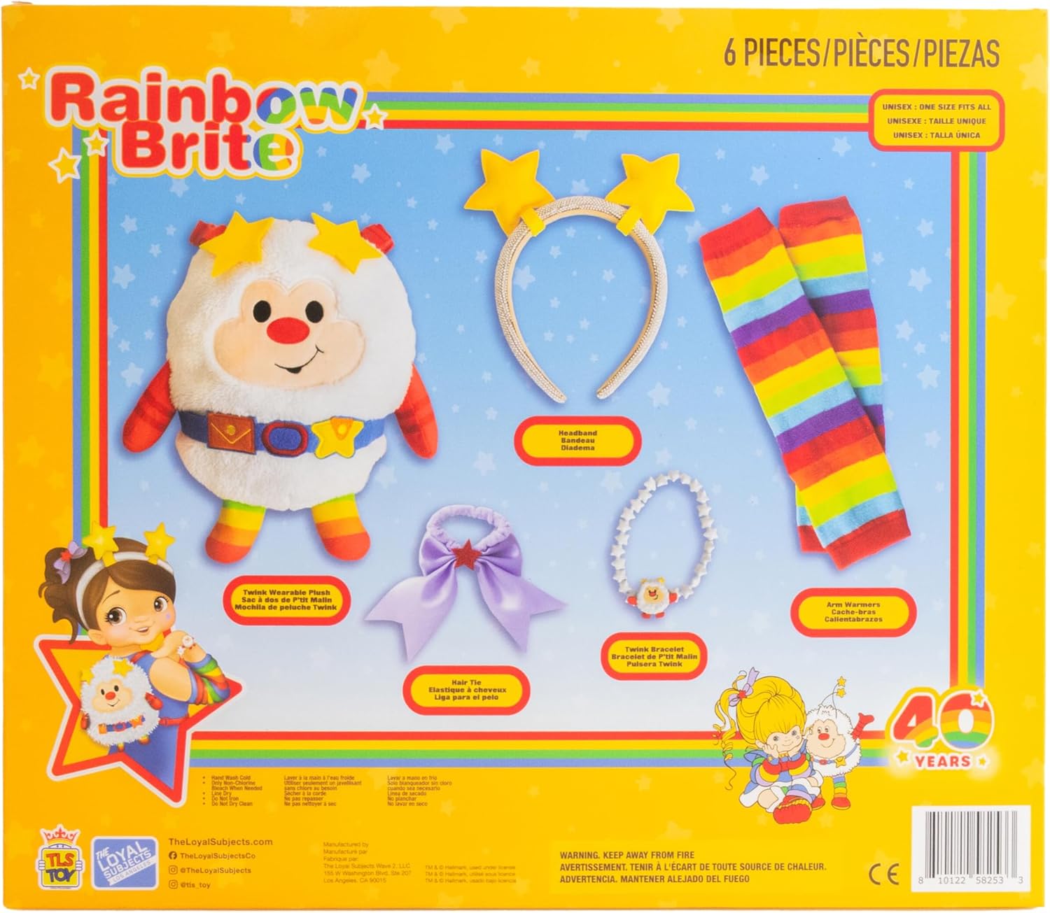 Rainbow Brite 6-Piece Costume Set for Kids Adults
