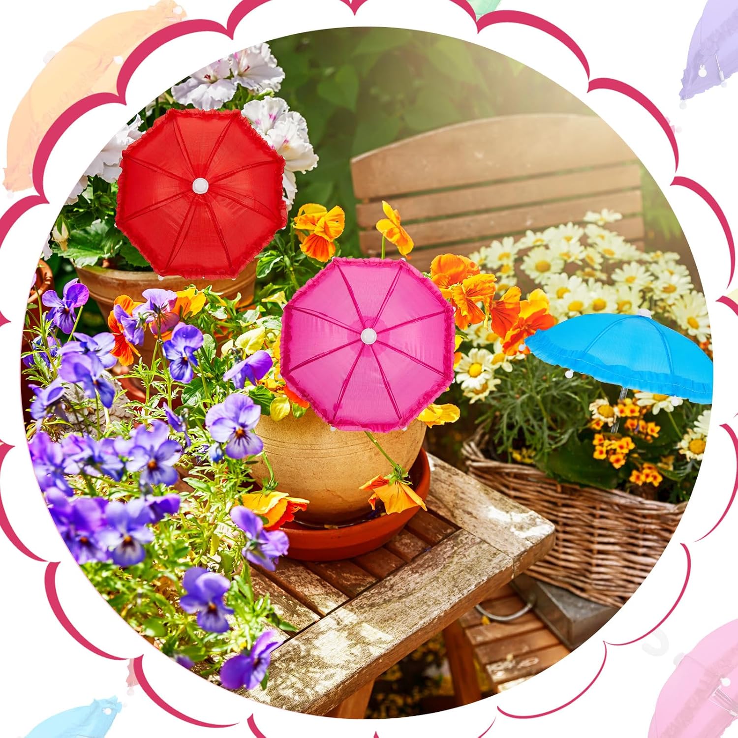 Eccliy Mini Doll Umbrella 118 Inch 16 Scale Decorations