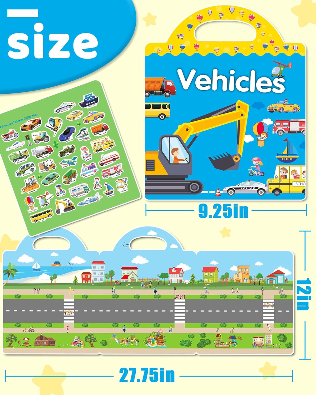 Benresive Reusable Sticker Book for Toddlers 2-4 Years