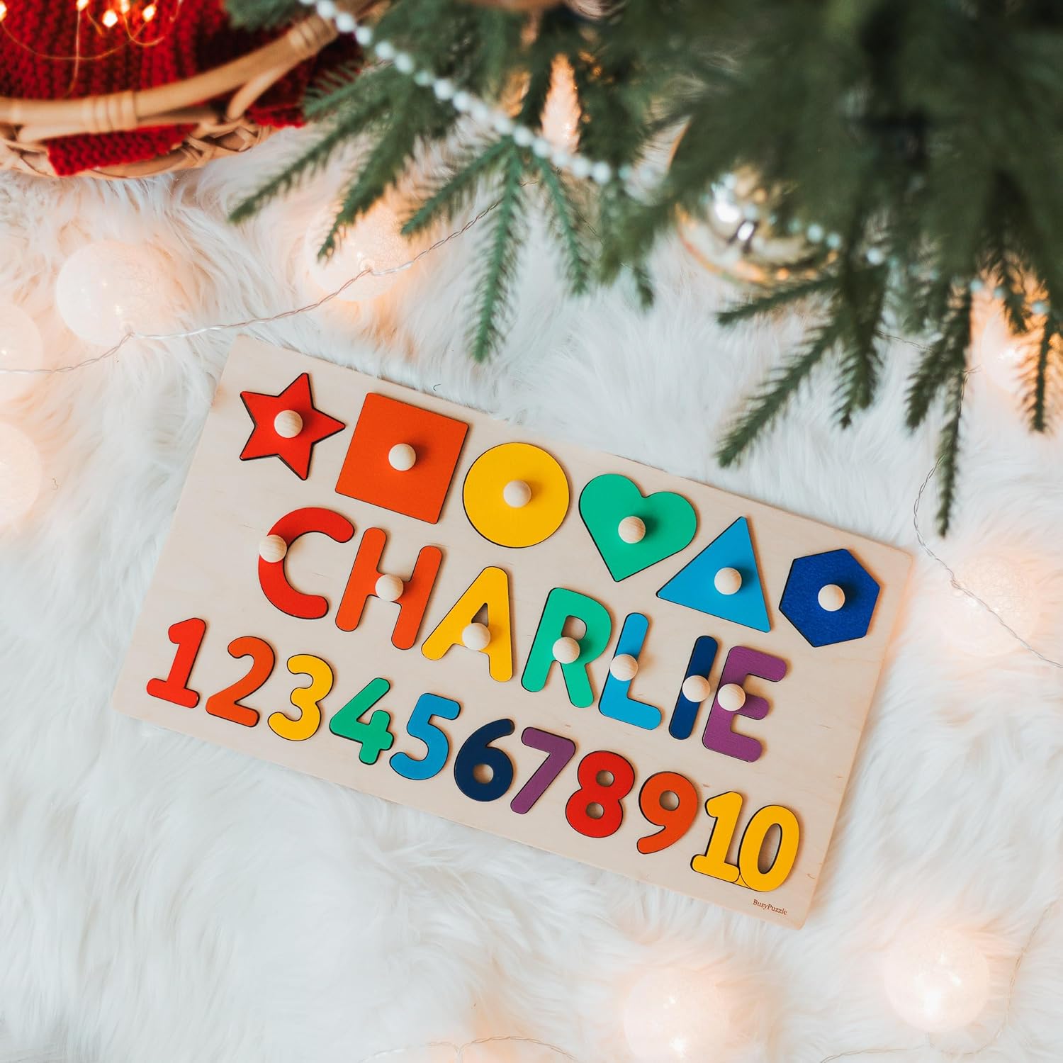 Math Name Puzzle Wooden Personalized Toy