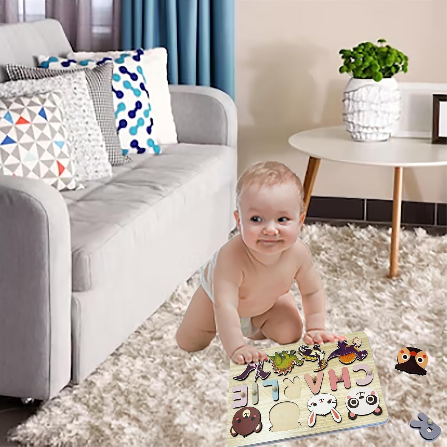 Personalized Kids Name Puzzle for Toddlers 24 Months