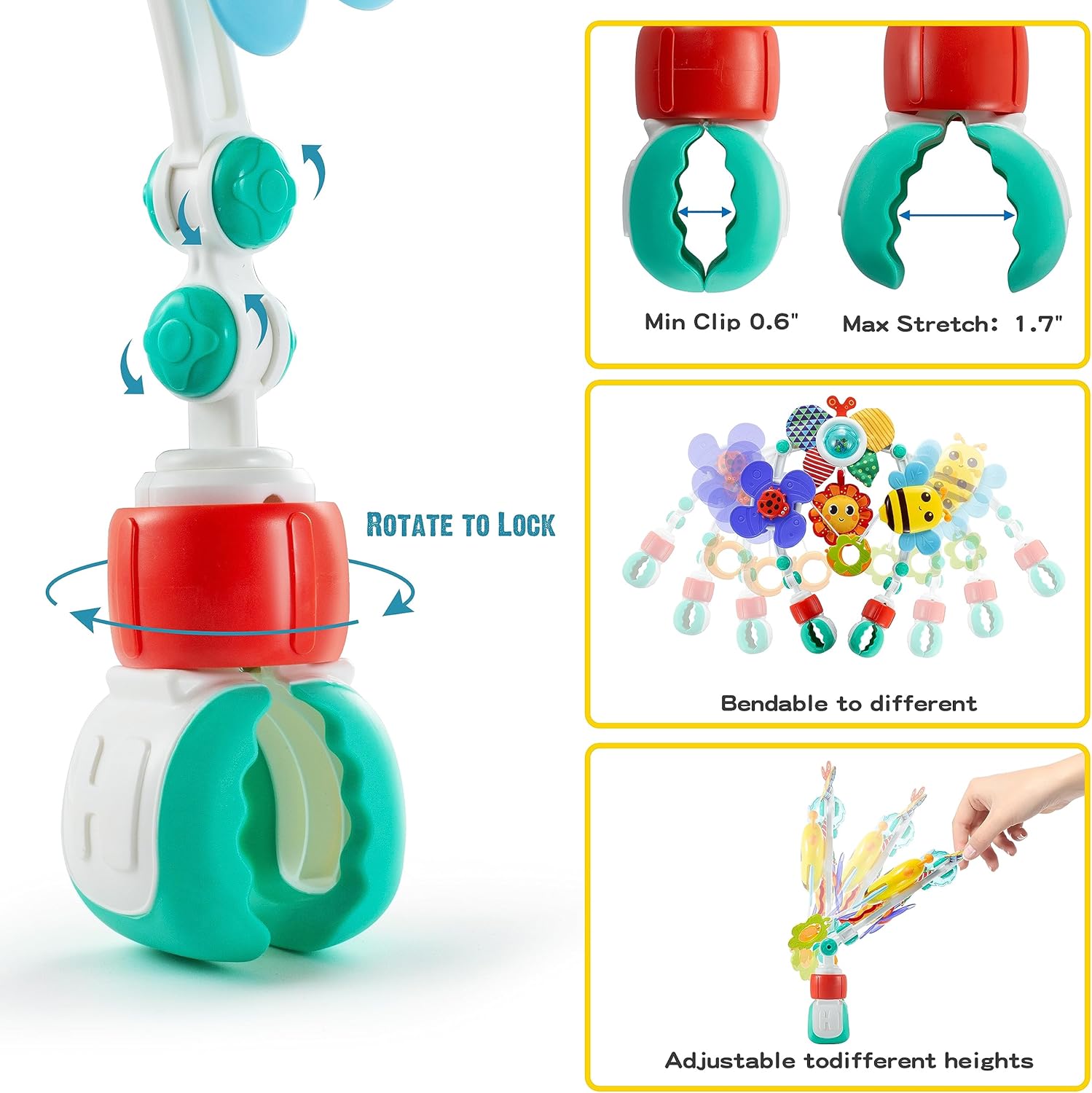 Adjustable Stroller Arch Toy for Baby Sensory Development