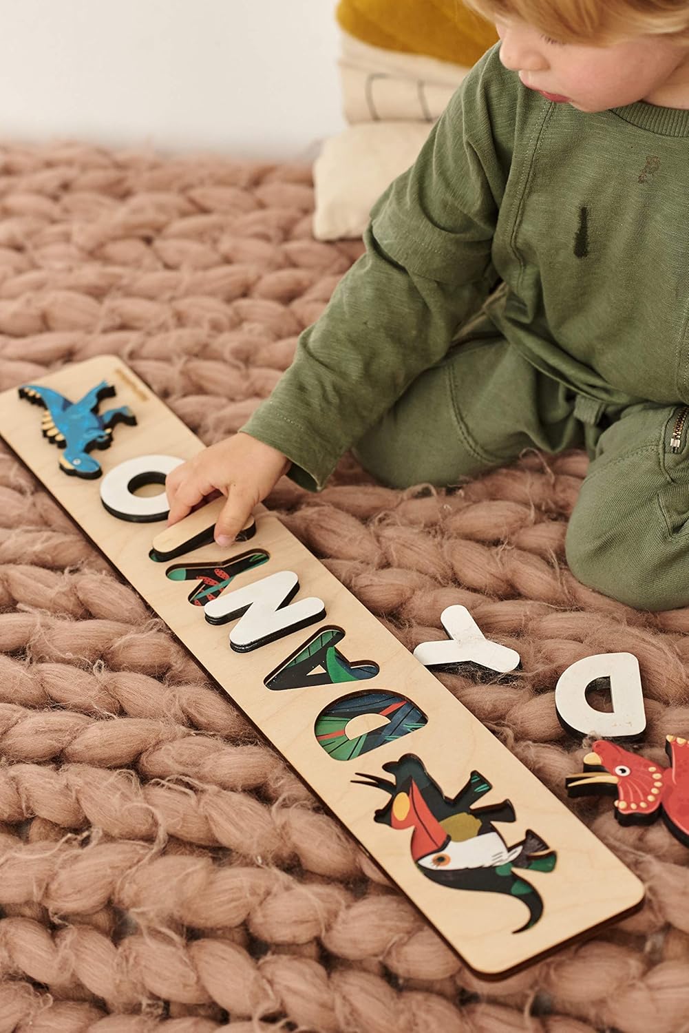 Dinosaur Design Custom Name Puzzle for Kids