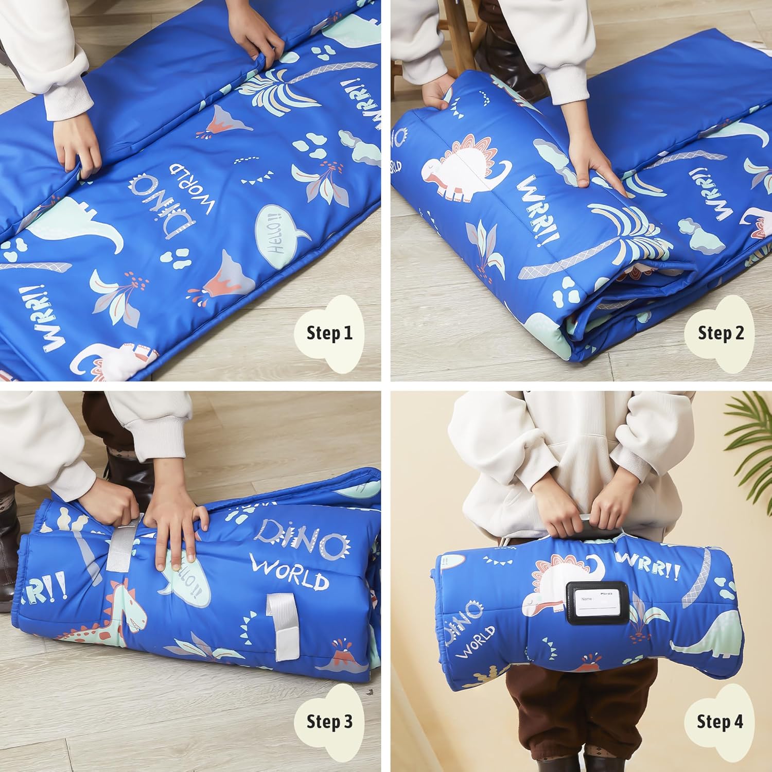 MORAIS Toddler Nap Mat with Pillow and Blanket