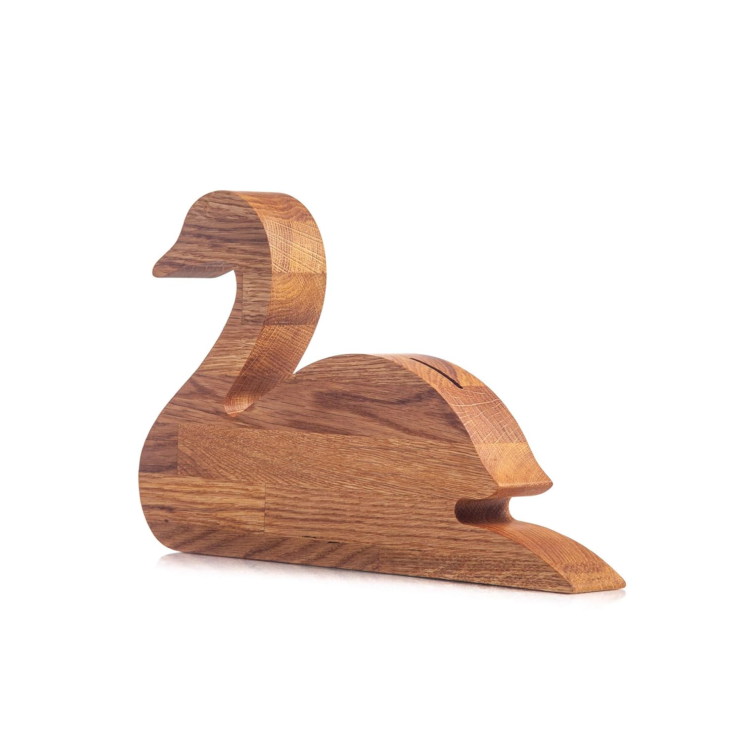 Wood Piggy Bank Swan - Montessori Wooden Gift for Kids