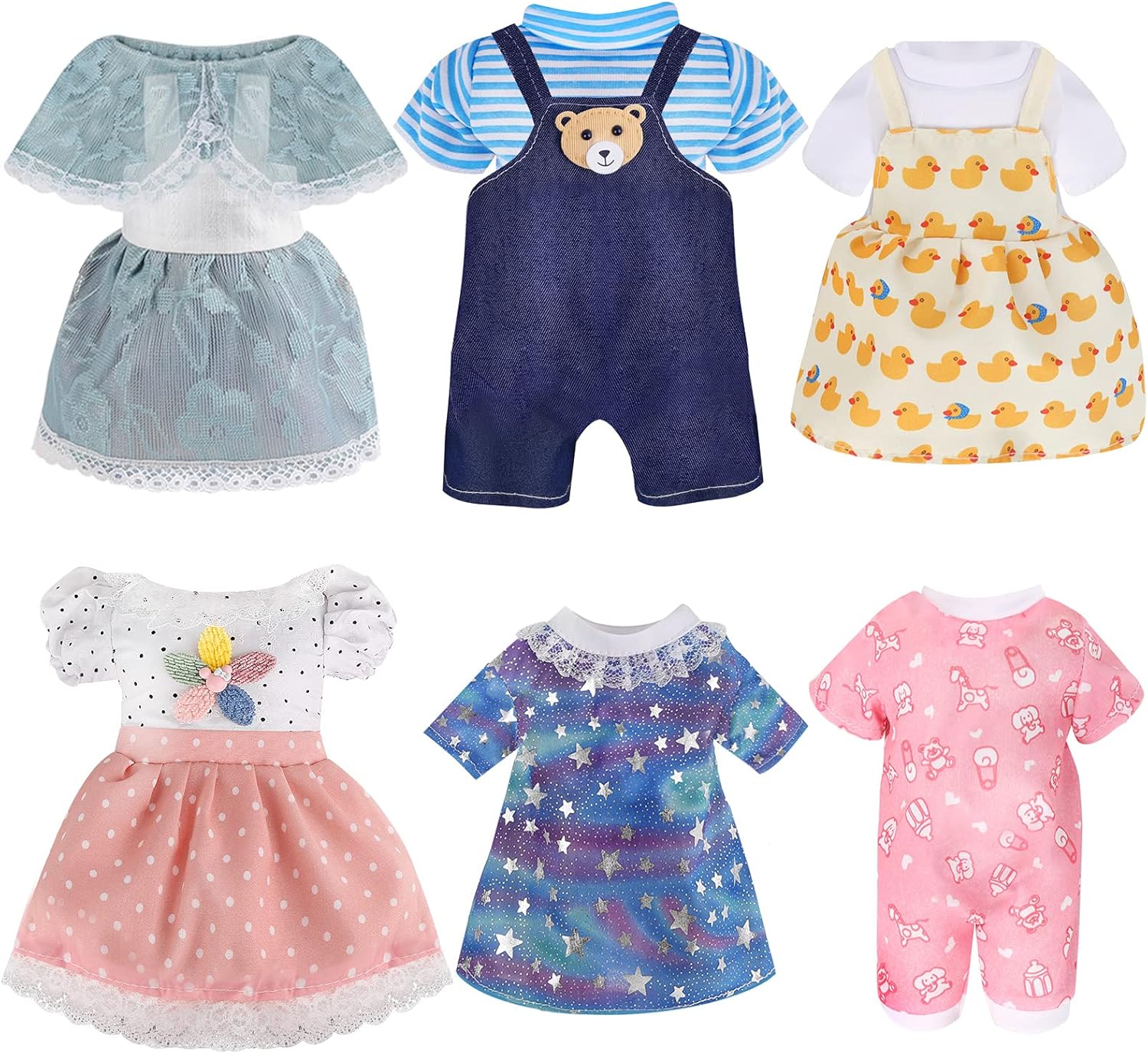 Digabi Girl Doll Clothes 8 PCS for 12 Inch Dolls