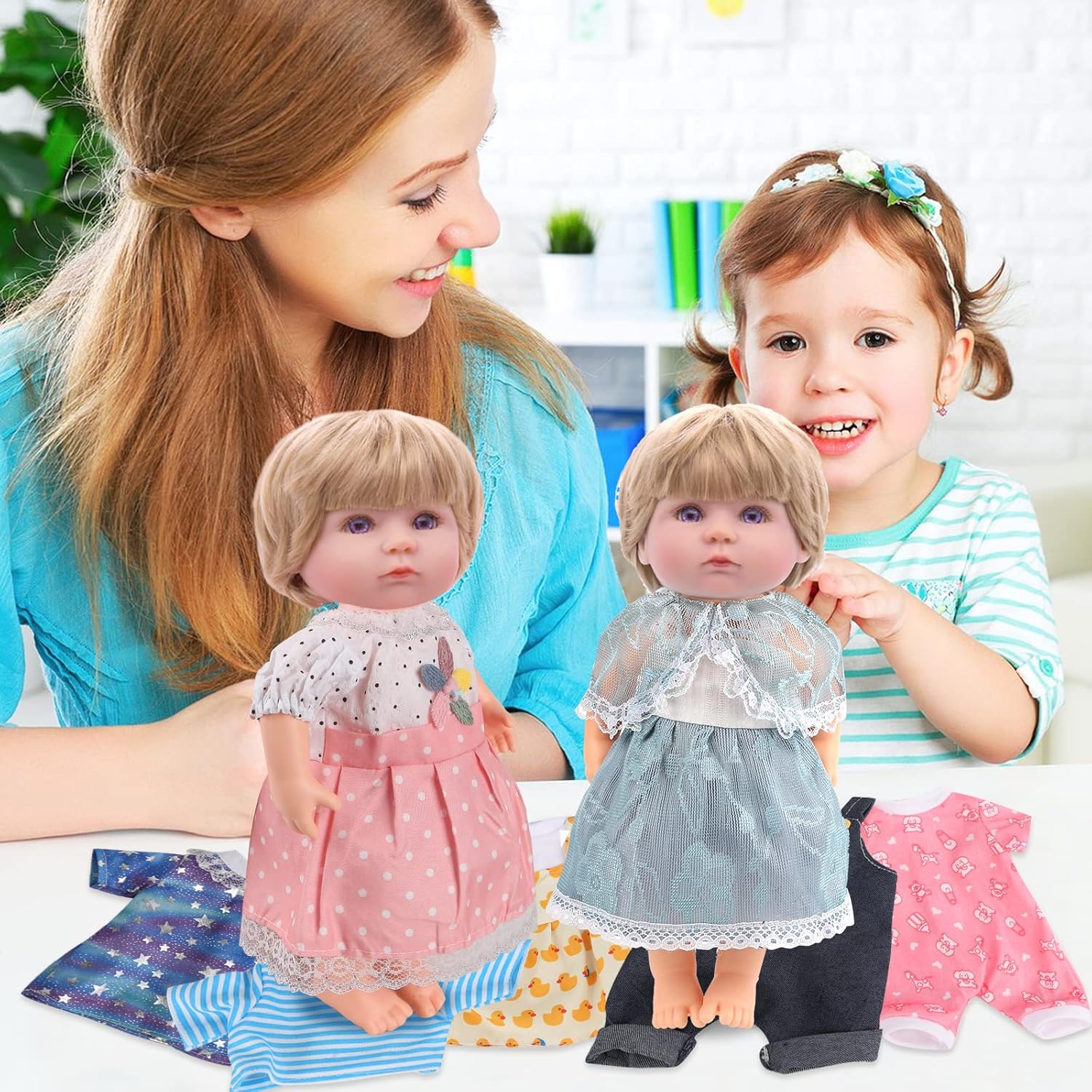 Digabi Girl Doll Clothes 8 PCS for 12 Inch Dolls
