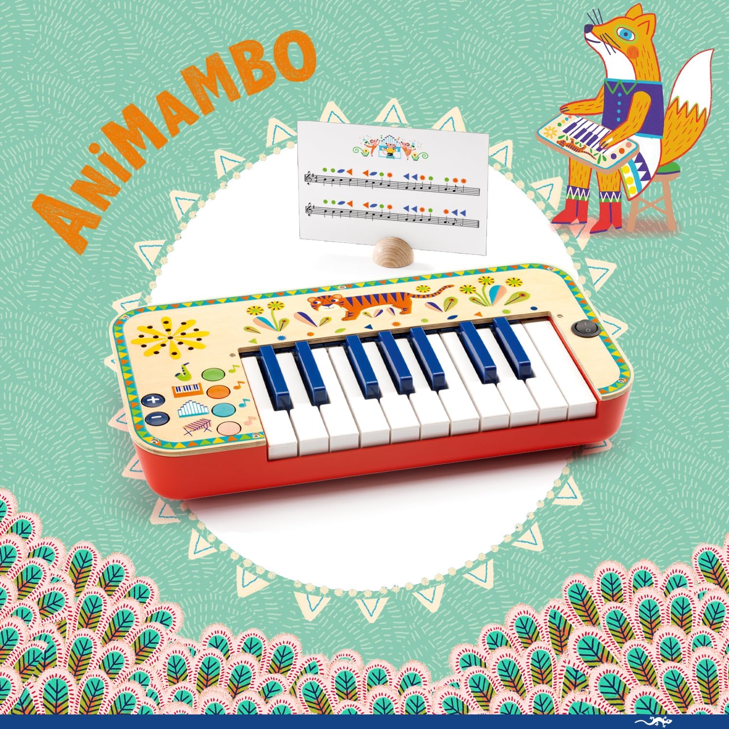 DJECO Animambo 18 Key Electronic Piano - Educational Toy for Kids