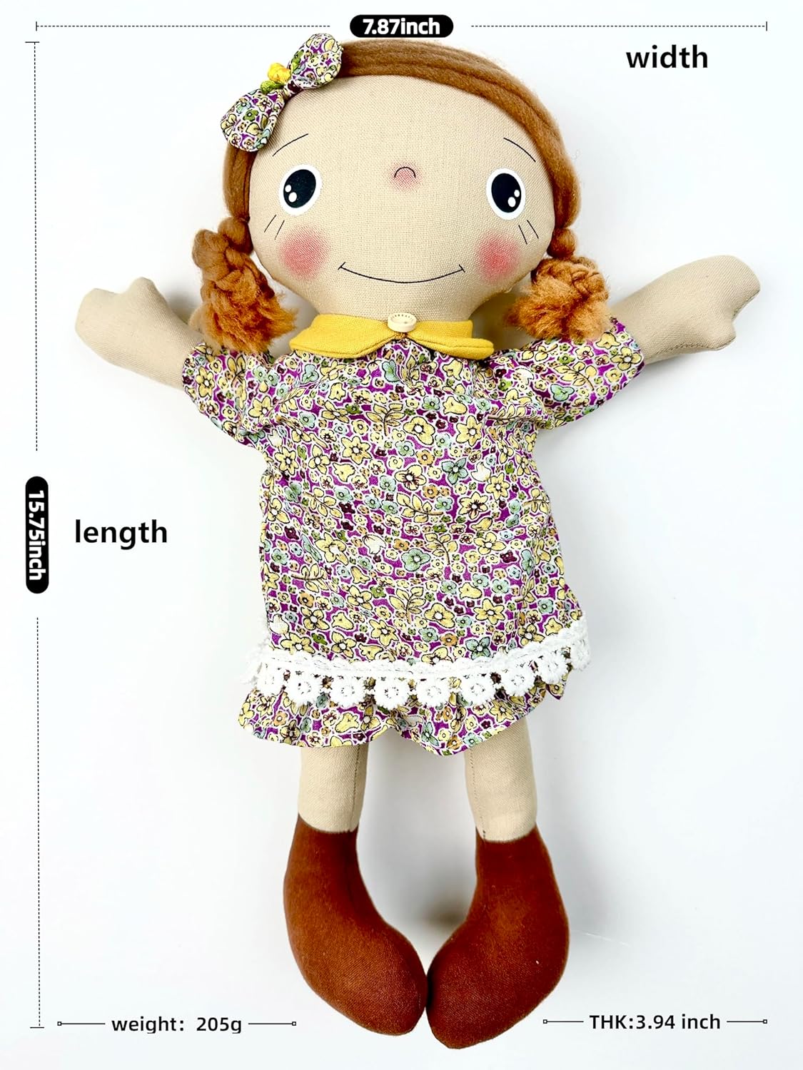 Beibei Handmade Doll Cute Plush Toy for Toddlers and Kids