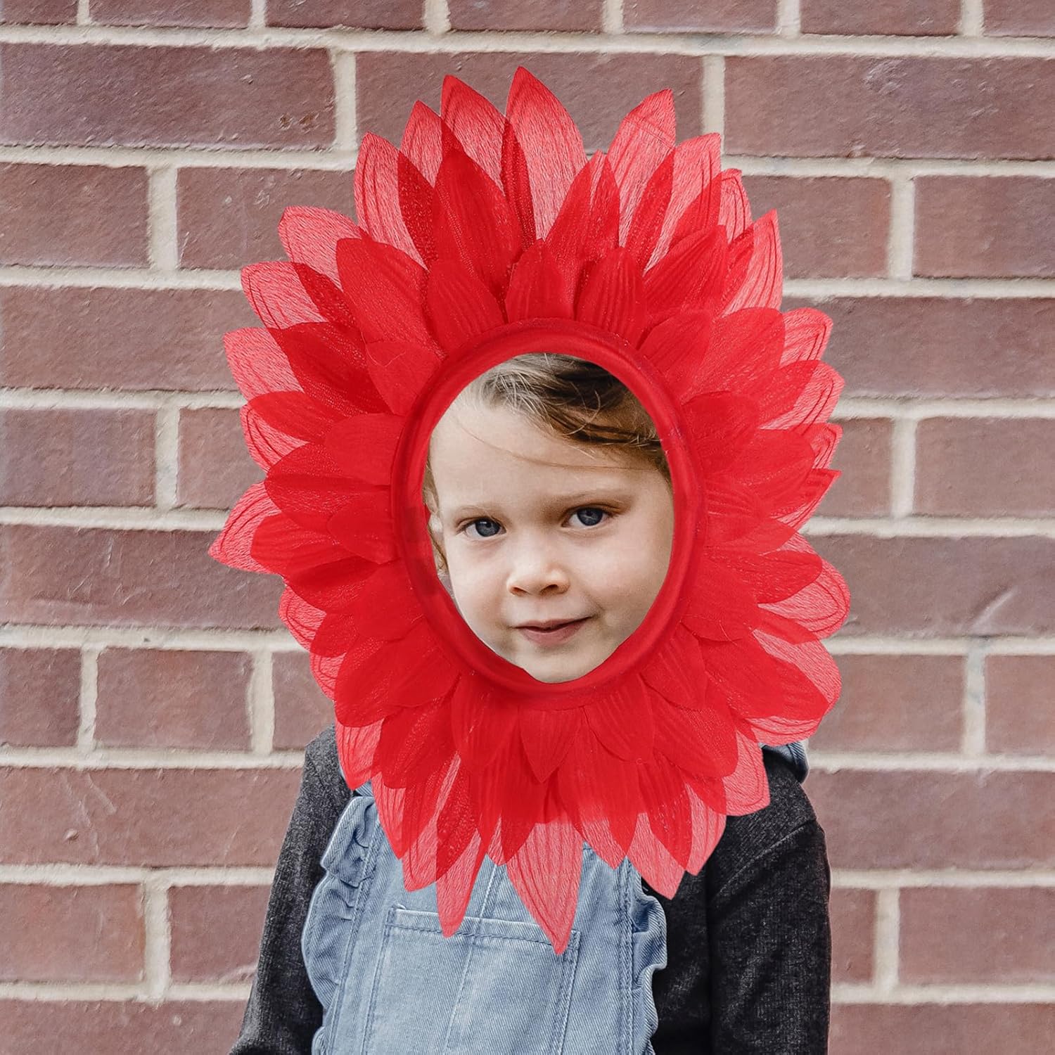 Luxshiny Red Flower Costume Headpiece Party Hat