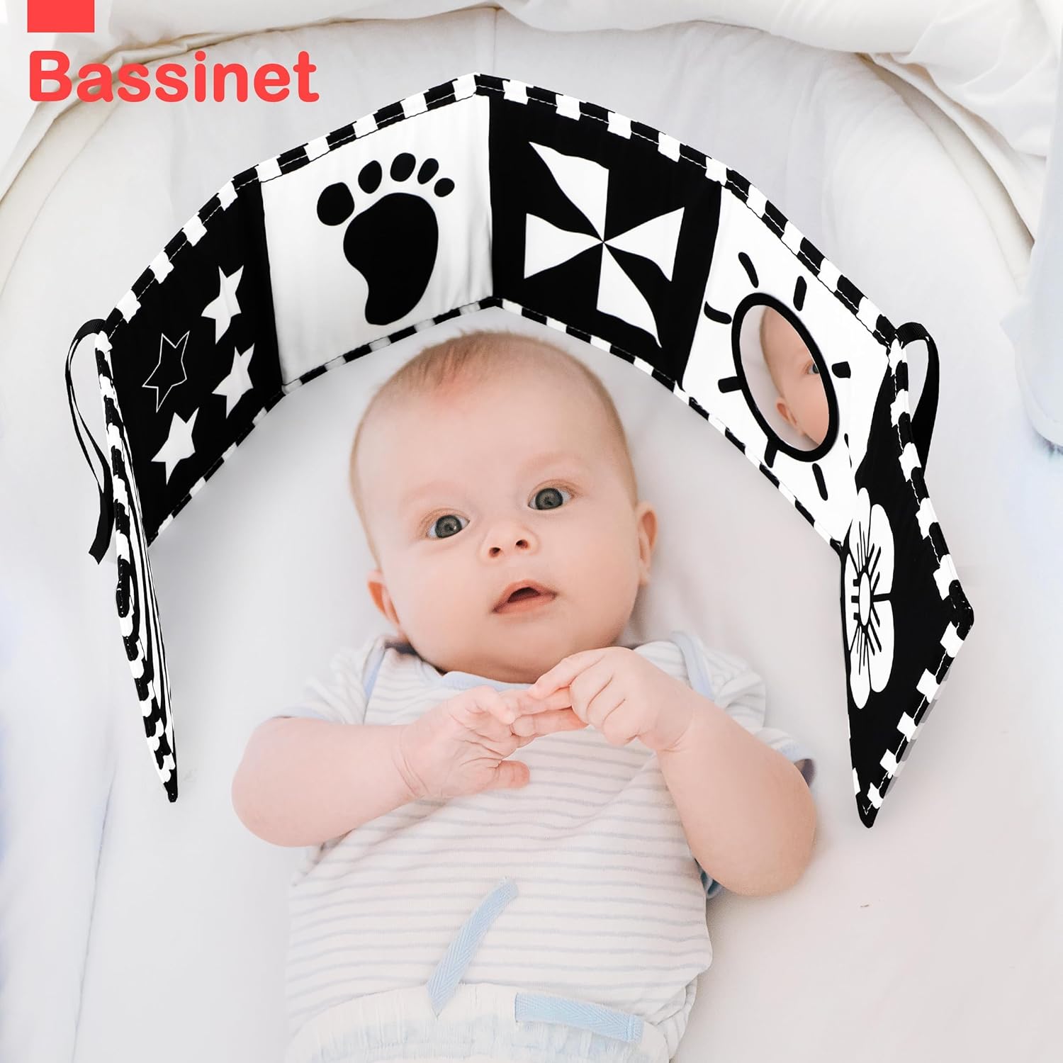 URMYWO High Contrast Baby Book with Mirror